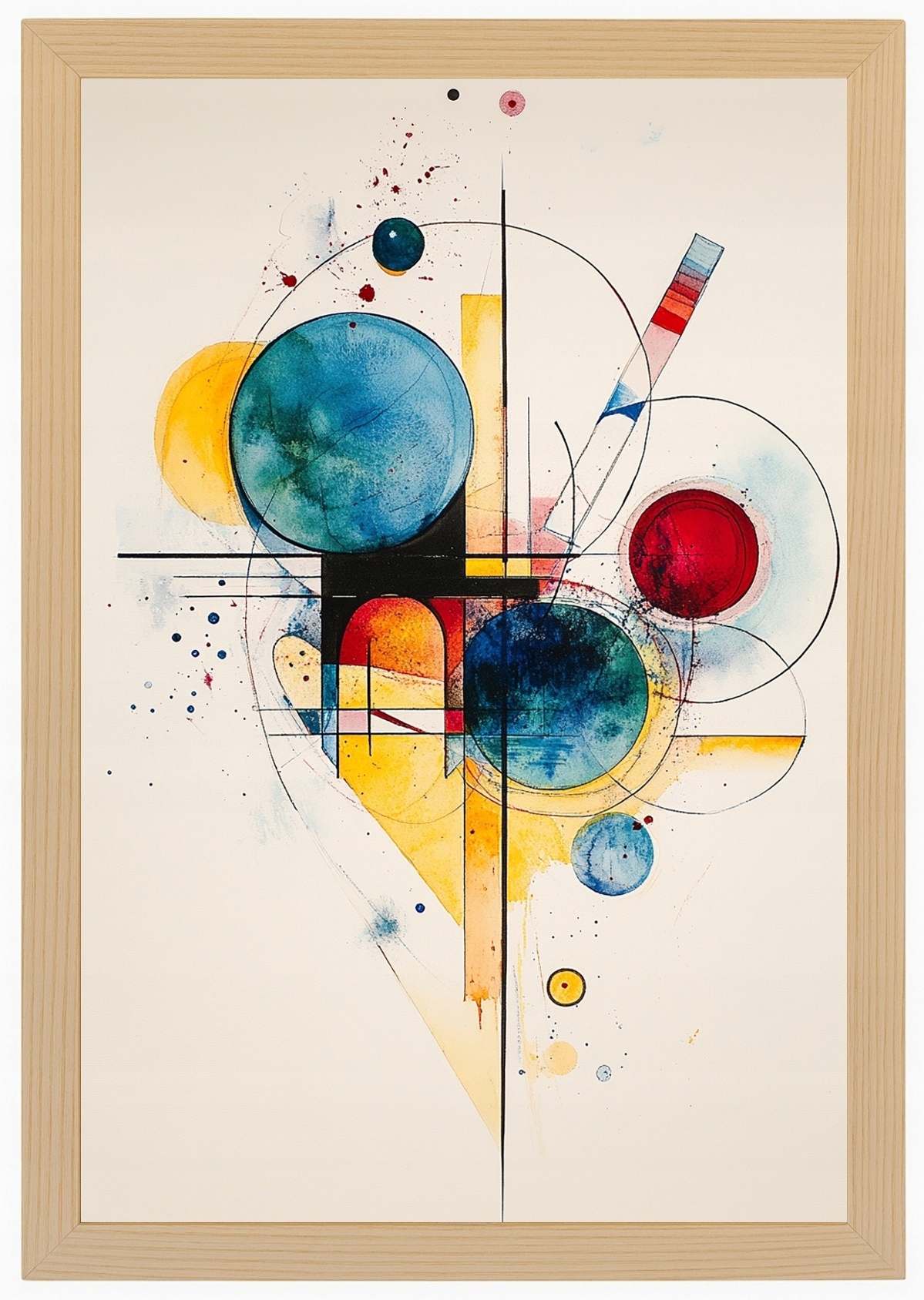 Plakát Rámeček Abstrakce Geometrie Styl Bauhaus Kandinskij 40x60