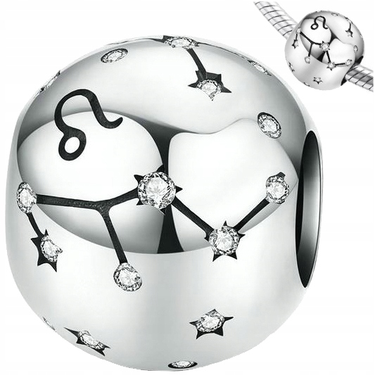 

Charms Znak Zodiaku Lew srebro 925 S925 koralik
