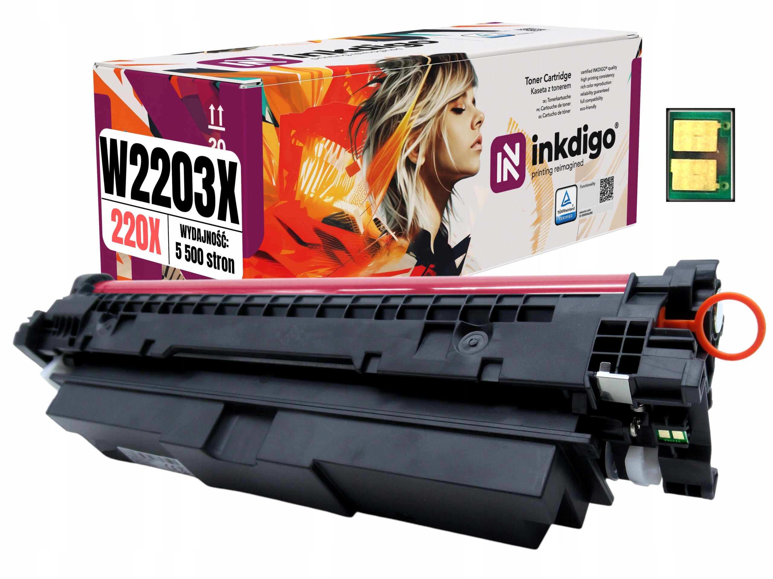 Náhradní Toner S Čipem W2203X Pro Tiskárnu Hp Color LaserJet Pro 4202 4302