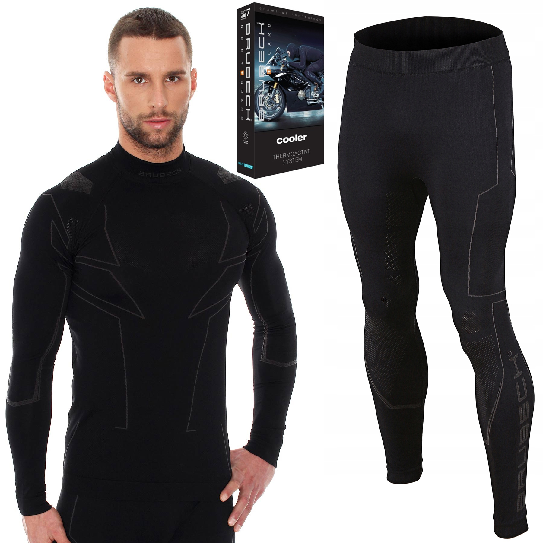 Termoaktivní Komplet Mikina Kalhoty Na Motorku Brubeck Cooler XL