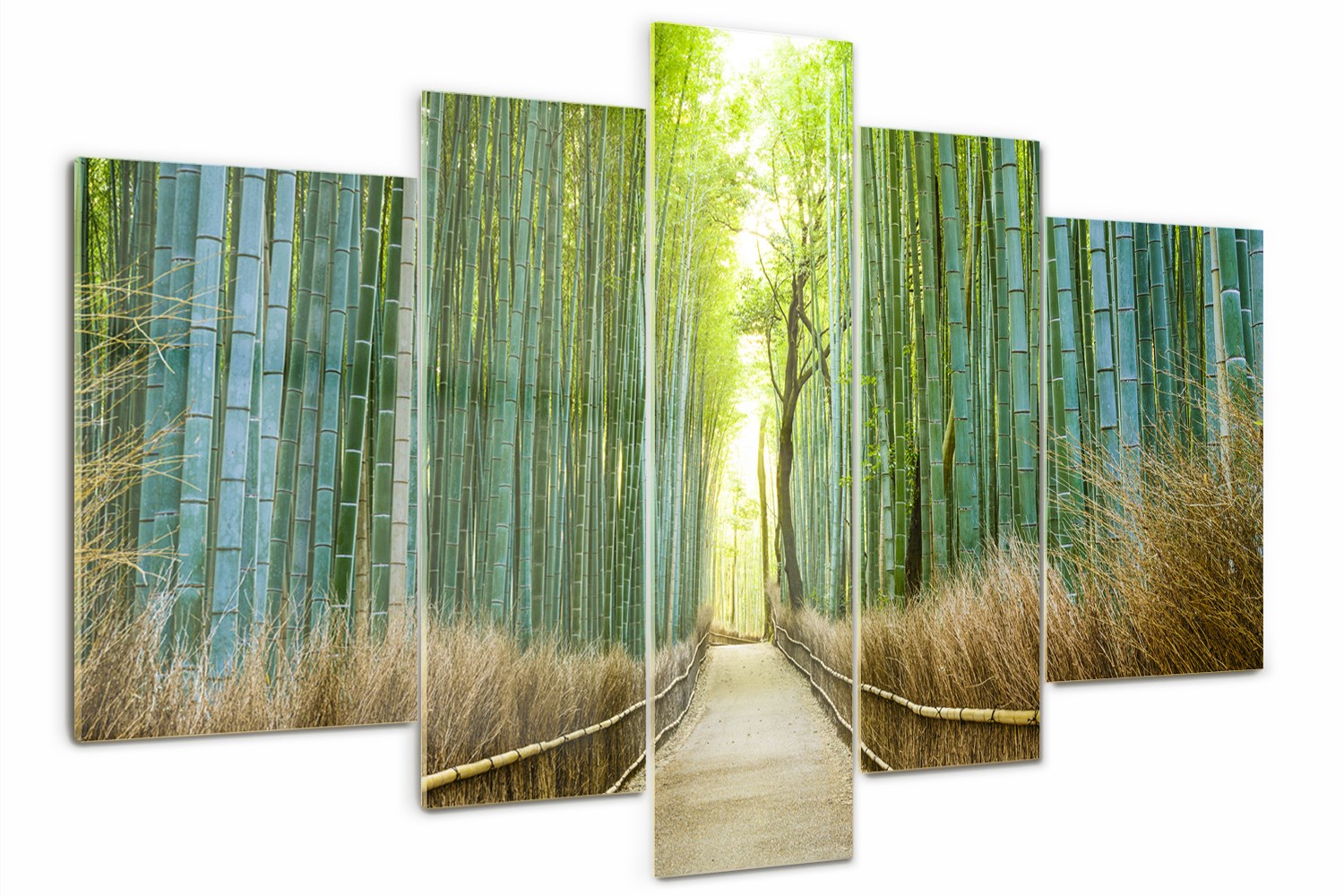 

Obraz szklany tryptyk do sypialni Bambusowy las
