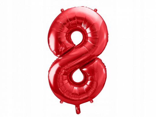 

Balon foliowy Cyfra 8 czerwona