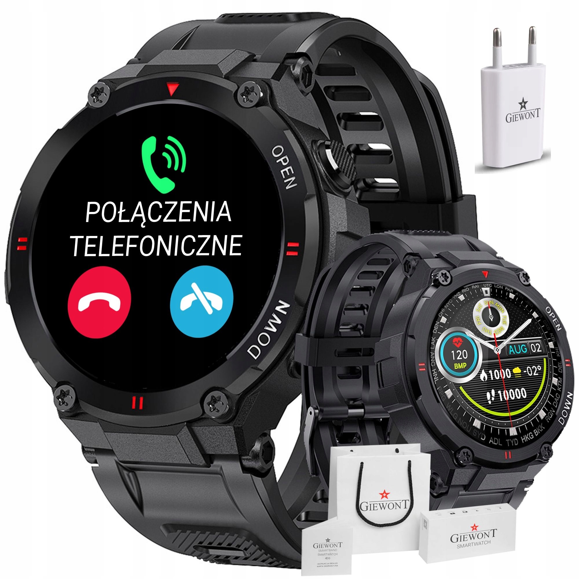 

Smartwatch Męski Ciśnieniomierz Rozmowy Puls Sms