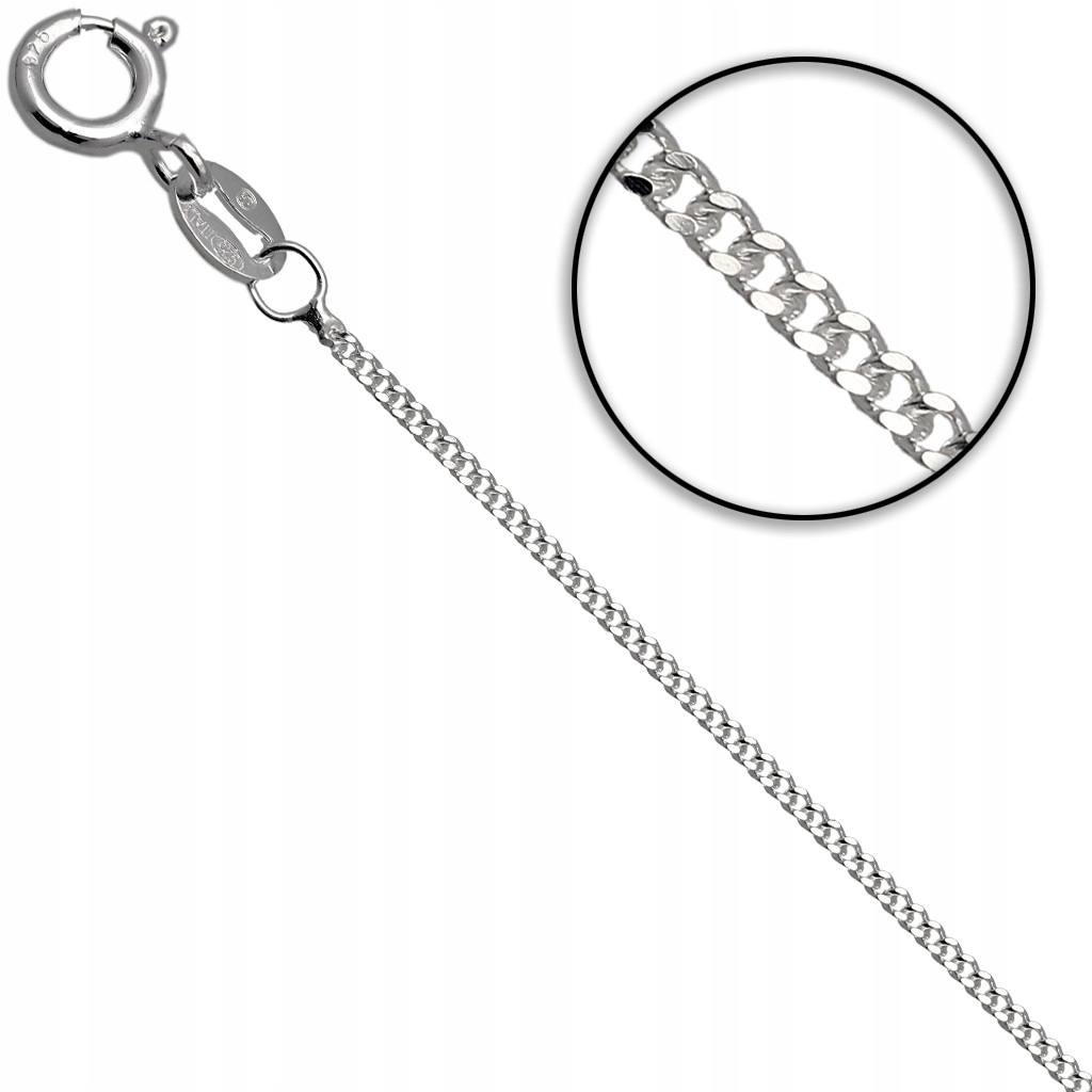 

Łańcuszek srebrny pancerka 45cm 1.2mm 925