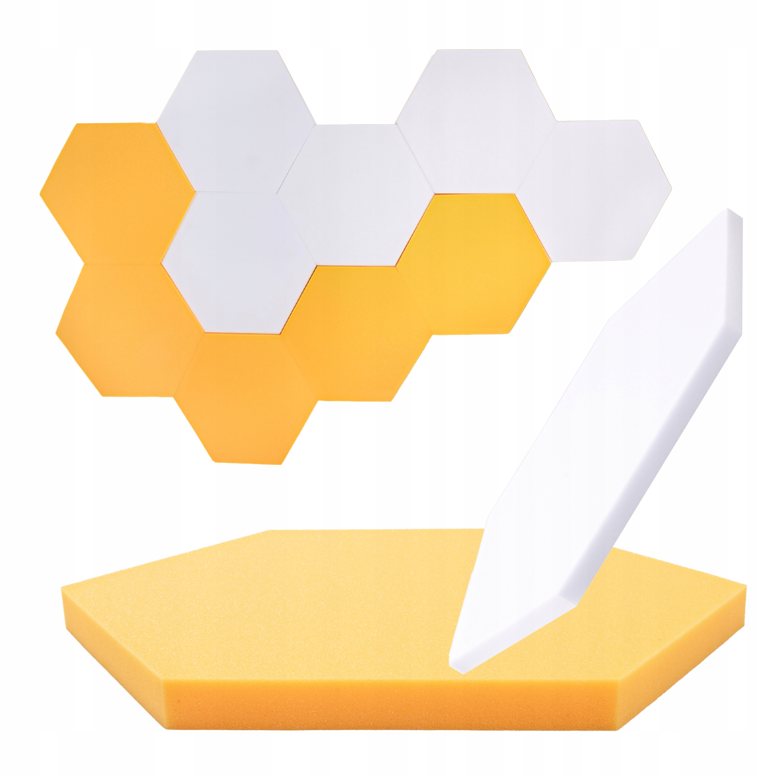 Šestihranná pěna Akustické Panely Hexagon 50×43,5 cm stropní kazety