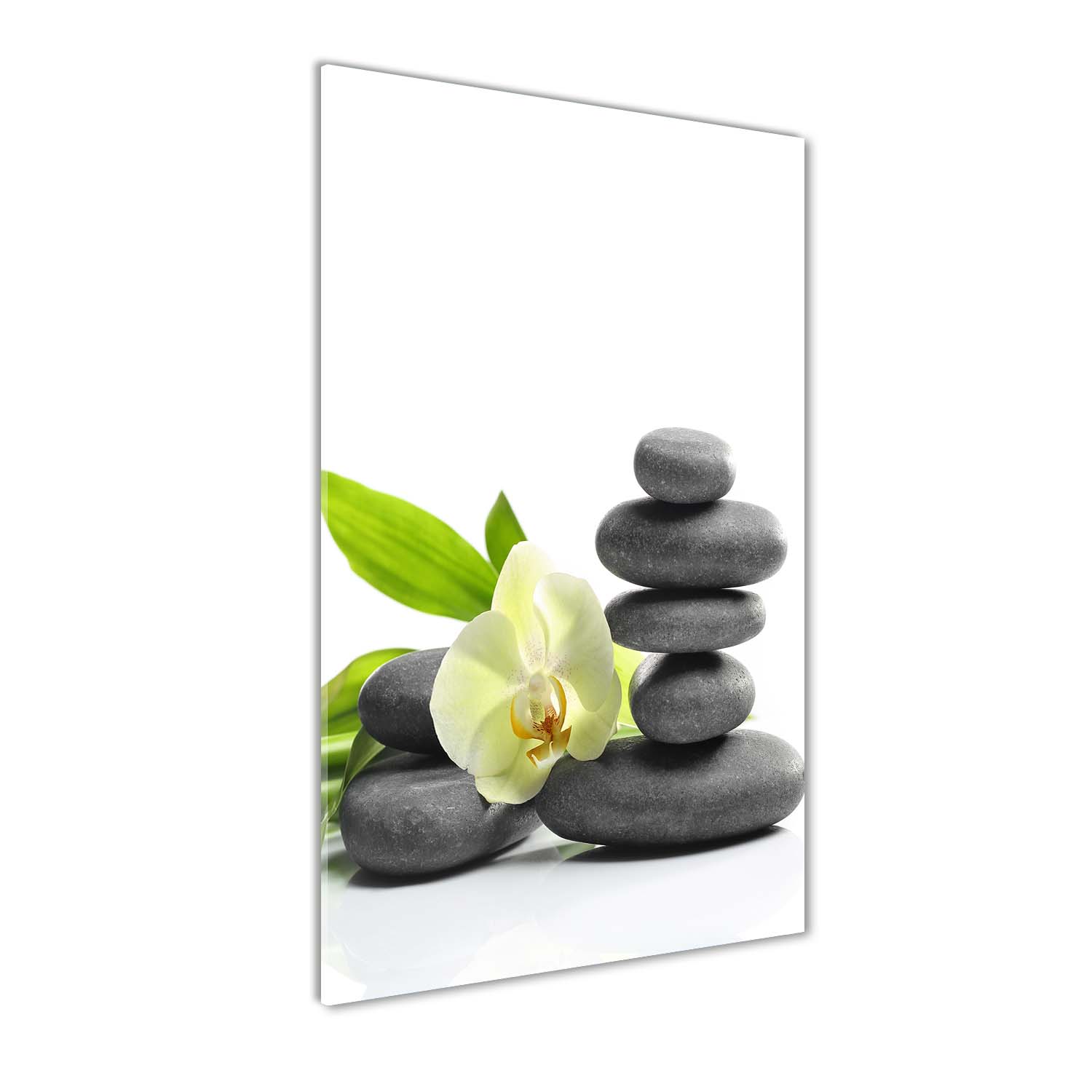 

Foto obraz akrylowy Orchidea i kamienie 70x140cm
