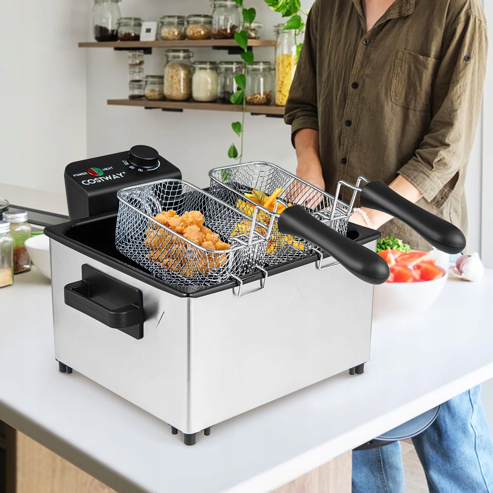 Tradiční fritéza Costway ES10510DE 2000 W 5 l