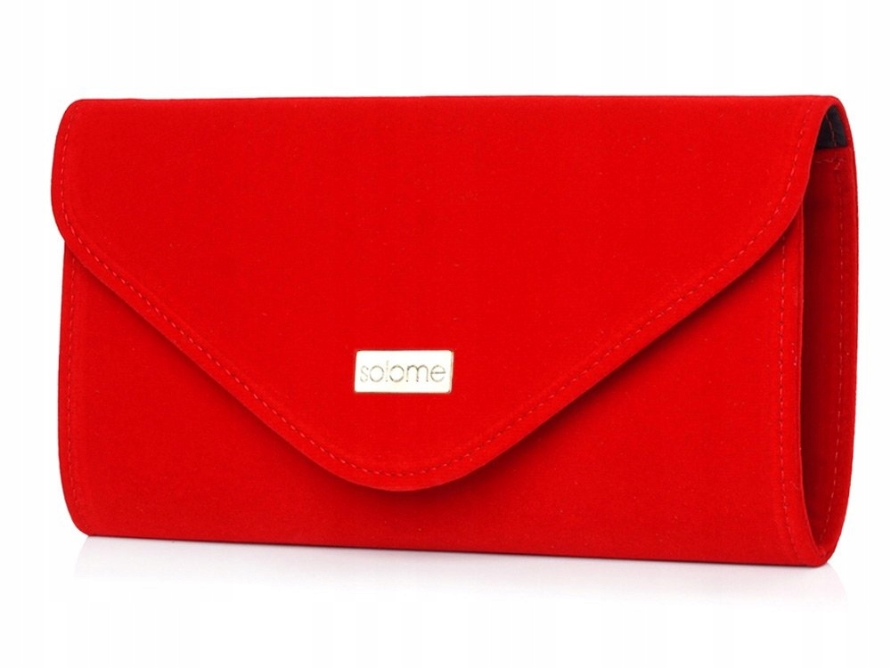 CZERWONA KOPERTÓWKA TOREBKA WIZYTOWA L5 ZAMSZOWA