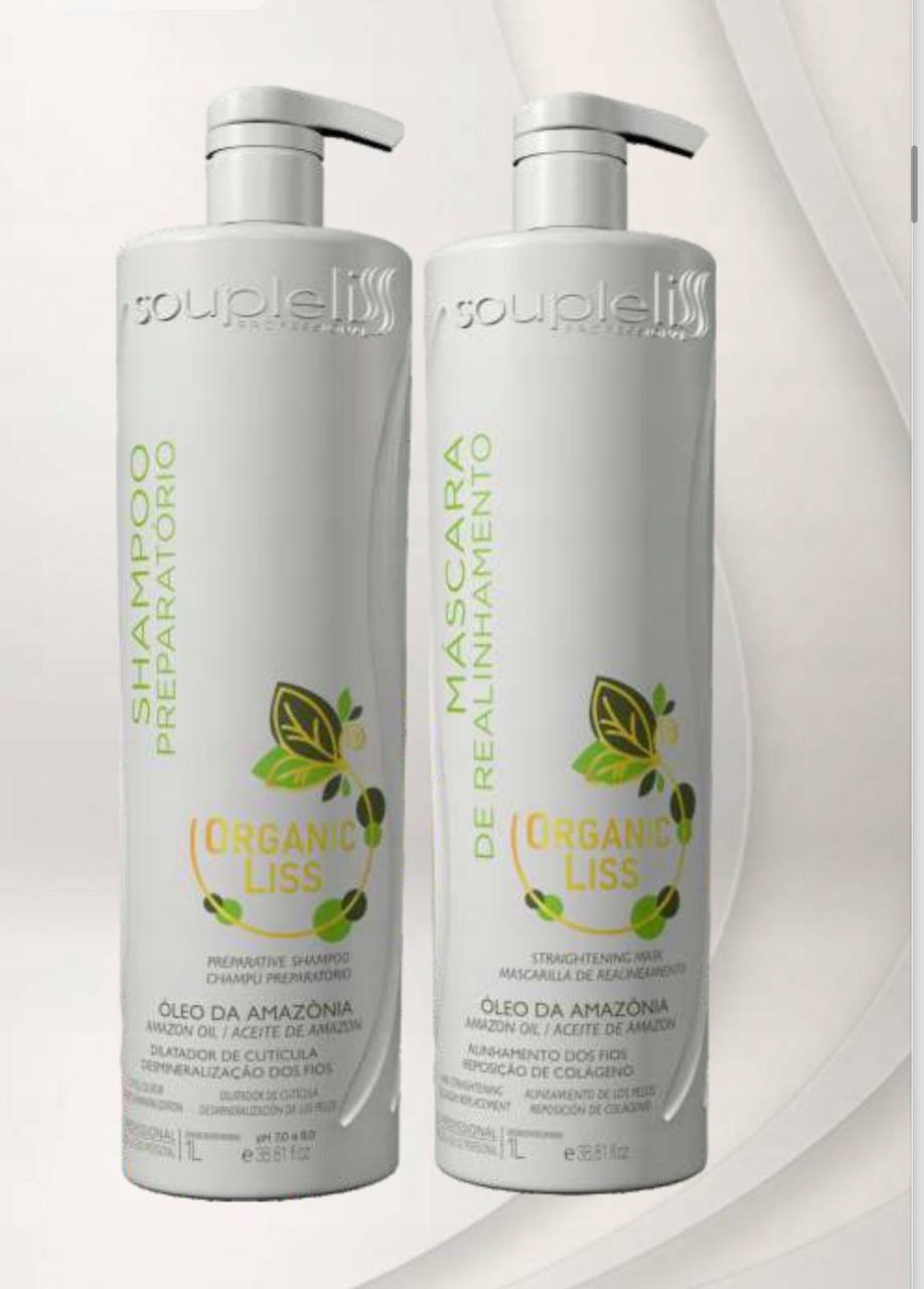 Soupleliss Organic Liss sada nanoplastů na vlasy 1000 ml