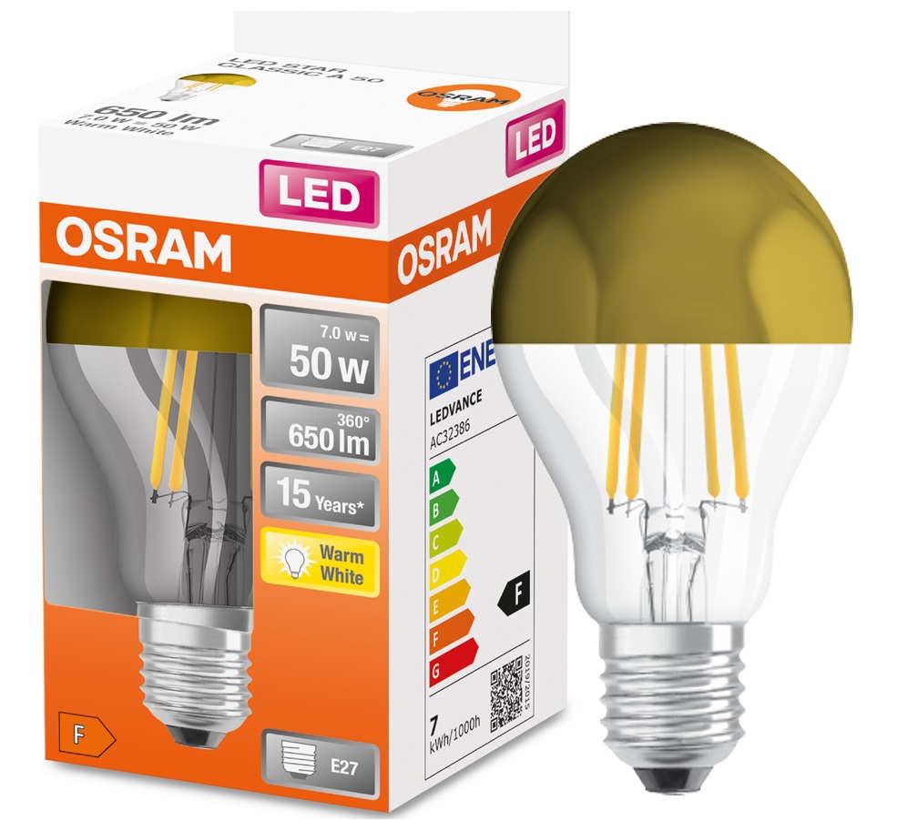 

Osram Led żarówka złota bańka 7W 2700K E27