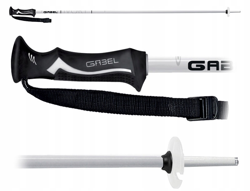 Kije narciarskie GABEL Ivory white/silver