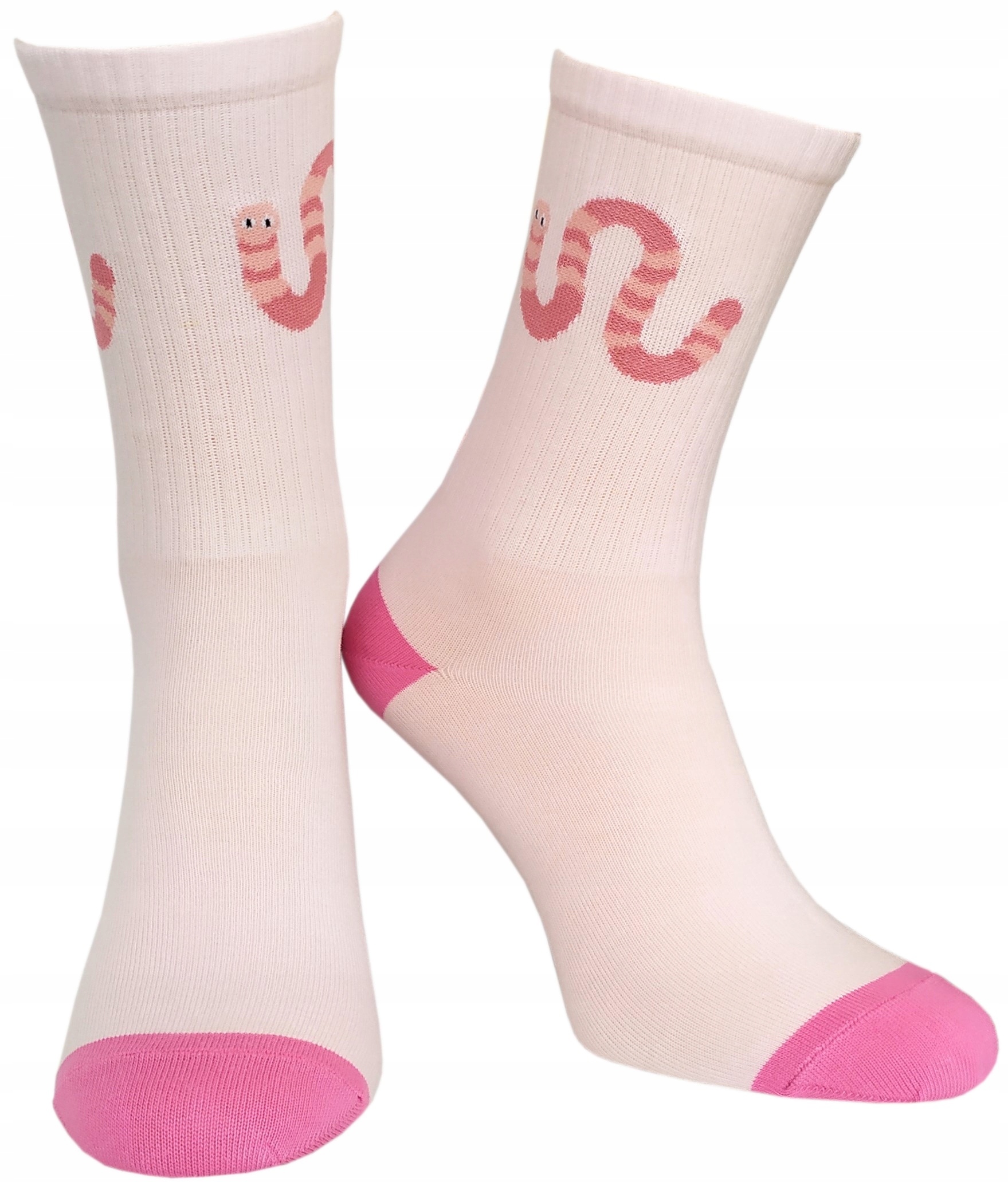 SKARPETY KREBO MŁODZIEŻOWE RÓŻOWE ROBACZEK 39-41