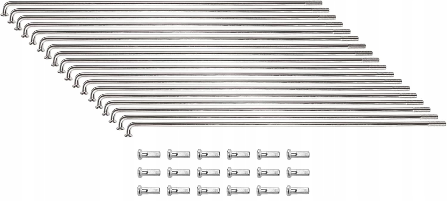 Szprychy rowerowe 14G J ze stali nierdzewnej do rowerów 244 mm 18 sztuk
