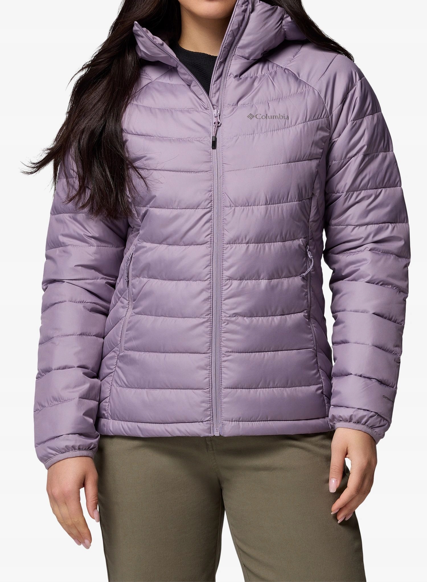 Dámská zateplená bunda s kapucí Columbia Powder Lite II Hooded Jacket fialová, velikost M