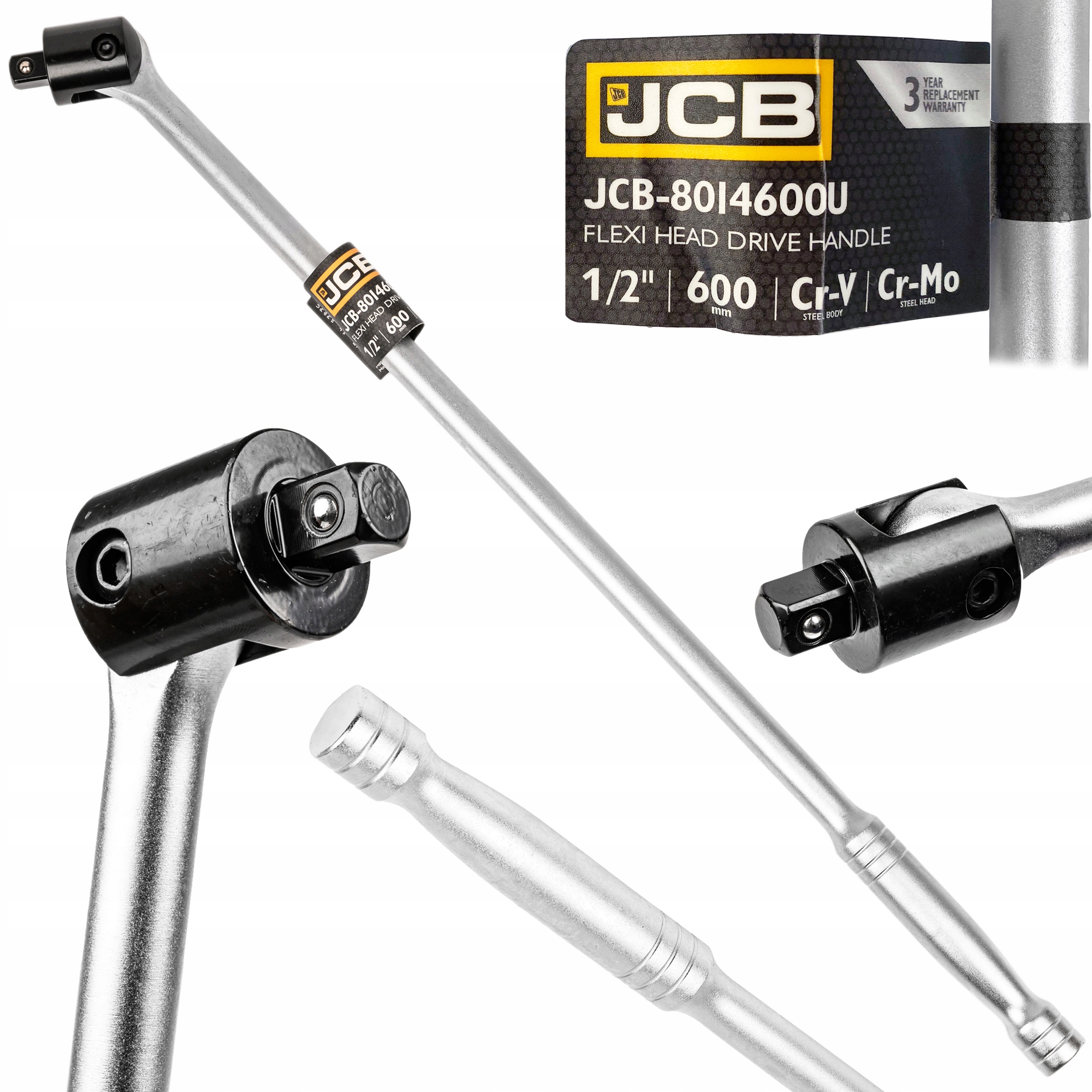 POKRĘTŁO PRZEGUBOWE OBROTOWE RĘKOJEŚĆ JCB KLUCZ DO KÓŁ 1/2" 600mm