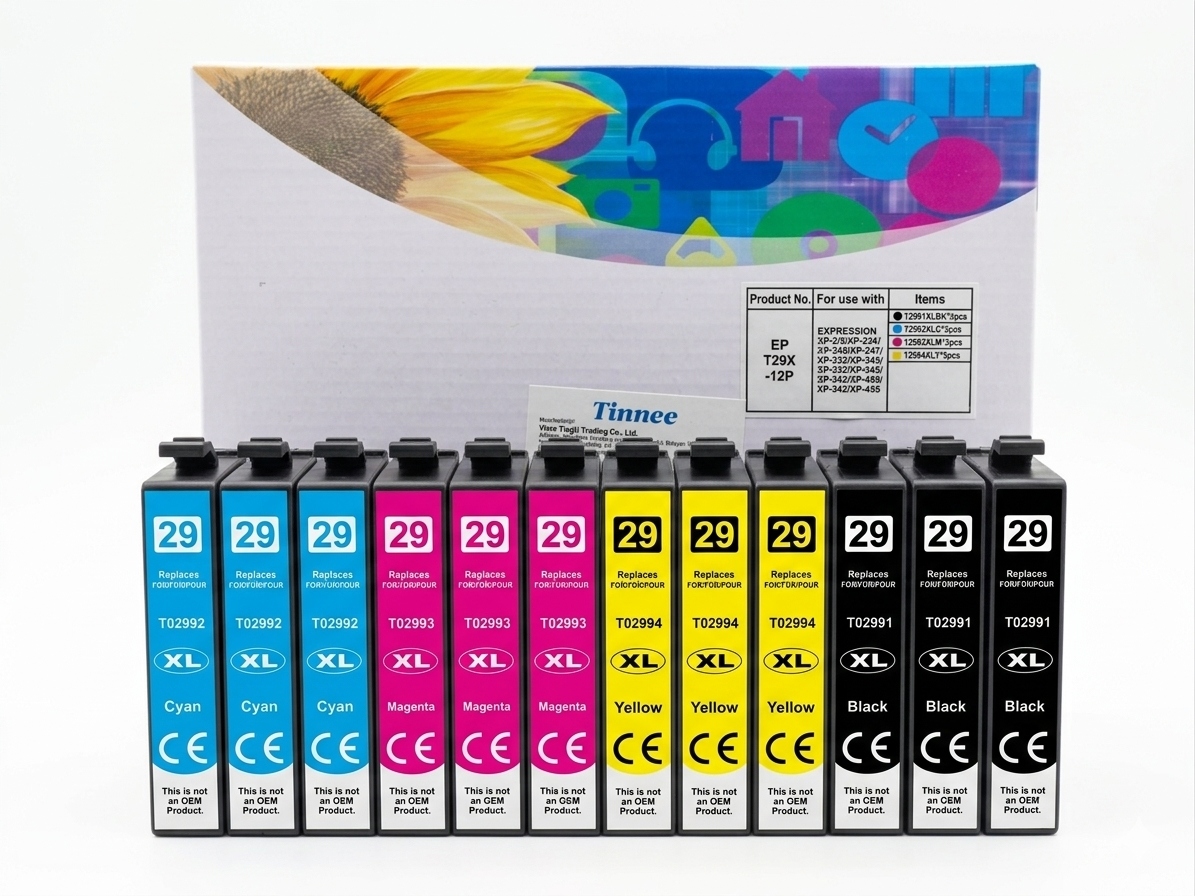 Tinnee Tusze 29XL 12 sztuk Do Epson Xp 352 332 342 235 245 255