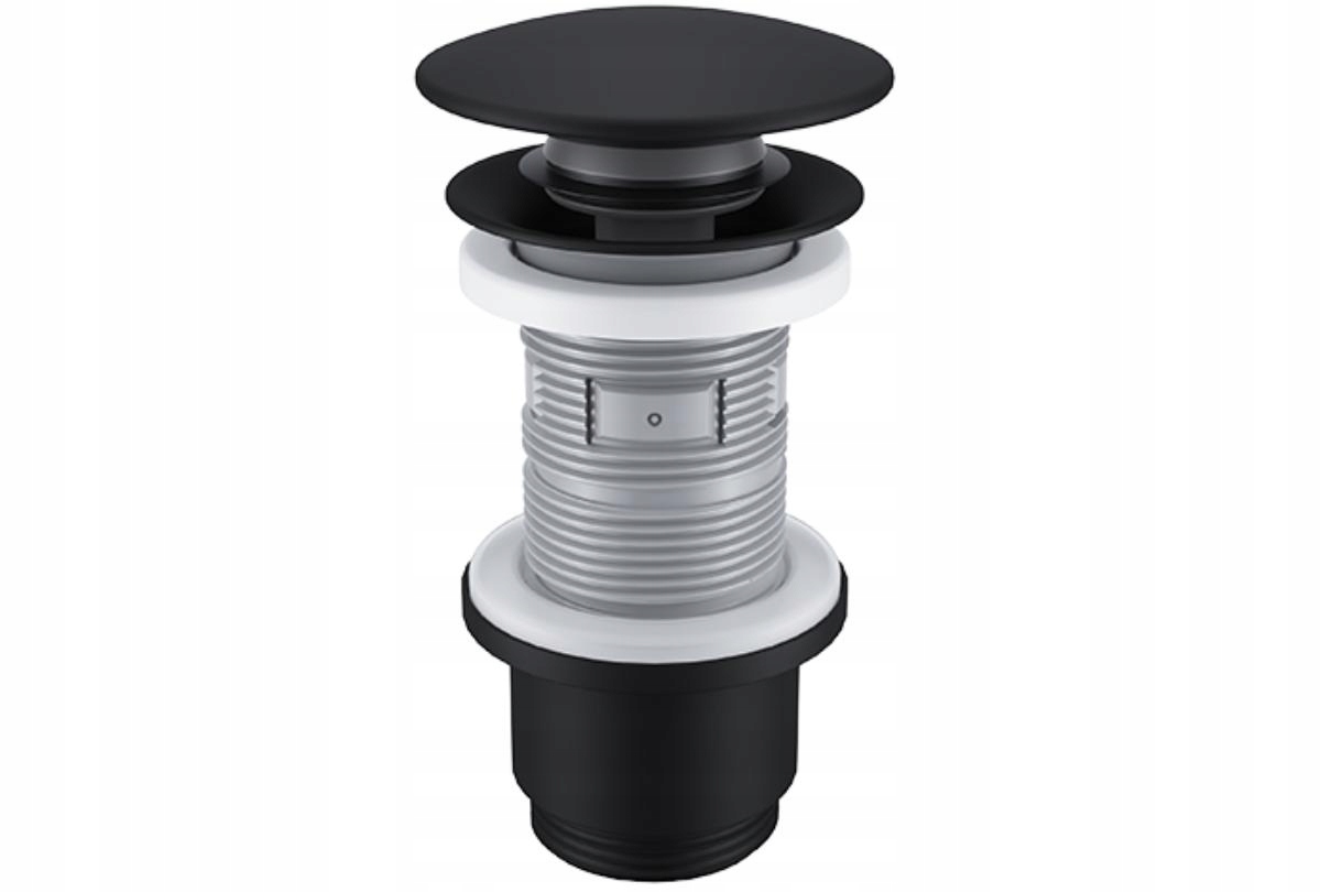 Korek do umywalki bidetu Click-Clak czarny mat