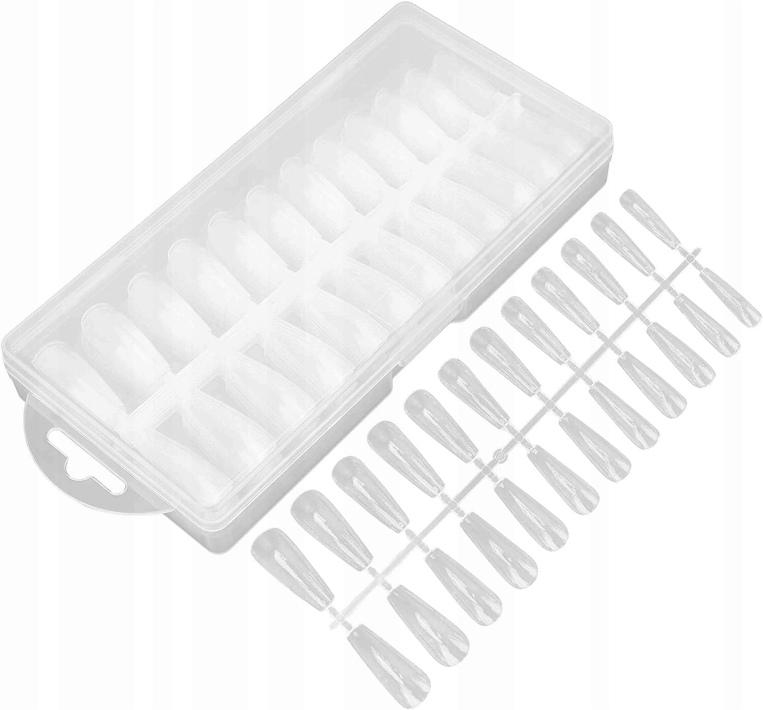 Tipsy żelowe Balerina przezroczyste 240 szt. Stan opakowania oryginalne