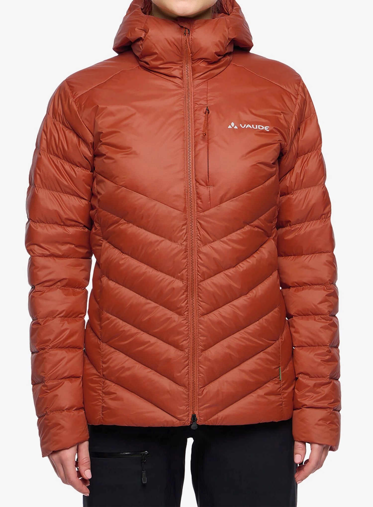 Dámská péřová bunda Vaude Monviso Down Hooded Jacket buckeye 40 (M)