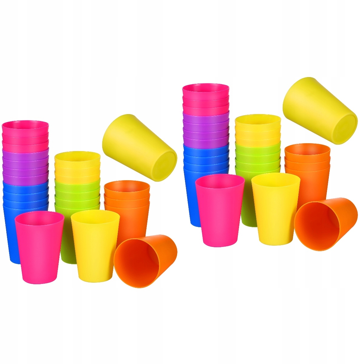

48 szt. Lekkie, bezpieczne plastikowe kubki Kubki do picia