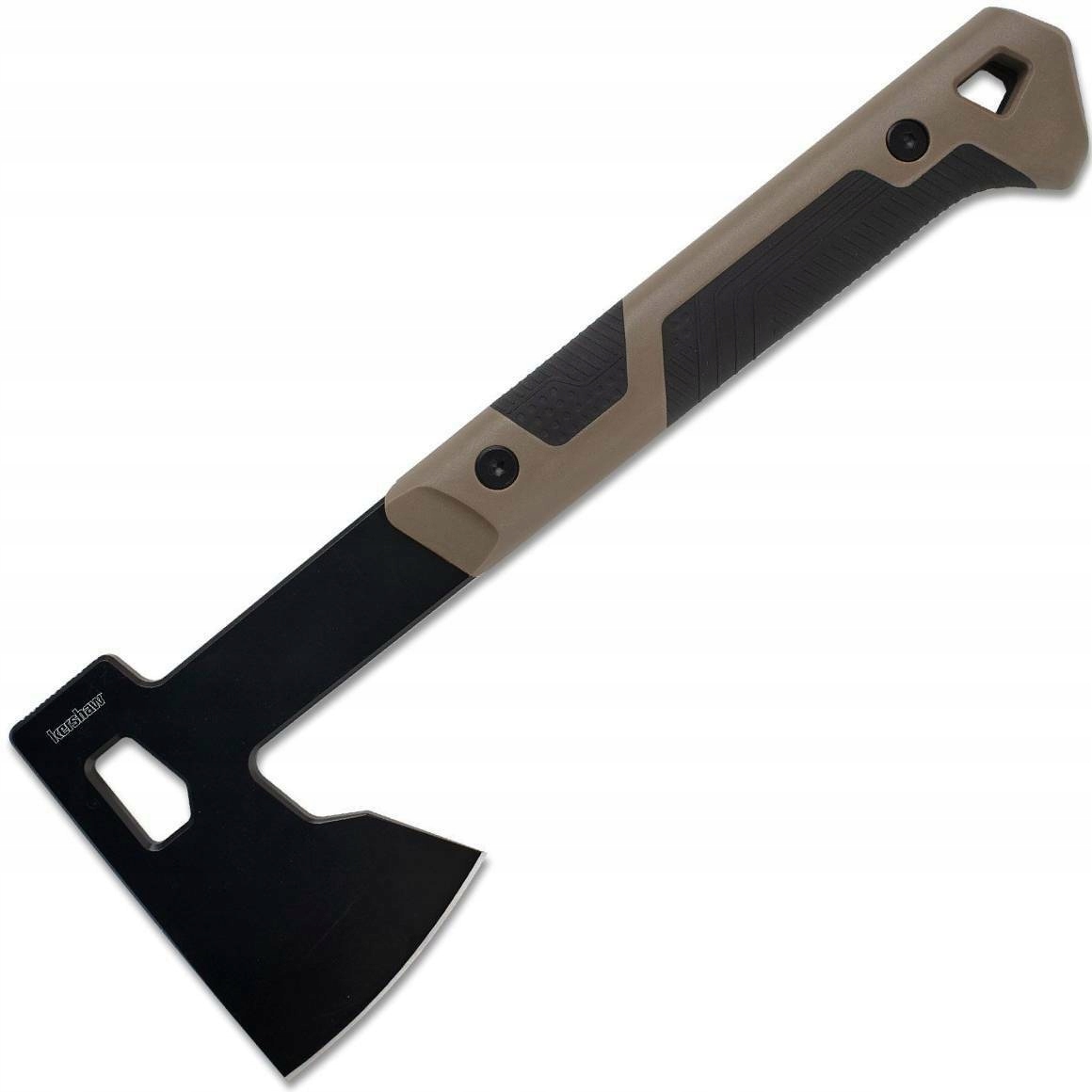 Kershaw K-1075X Deschutes táborová sekera 8,9 cm, čierna, hnedá, GFN/guma