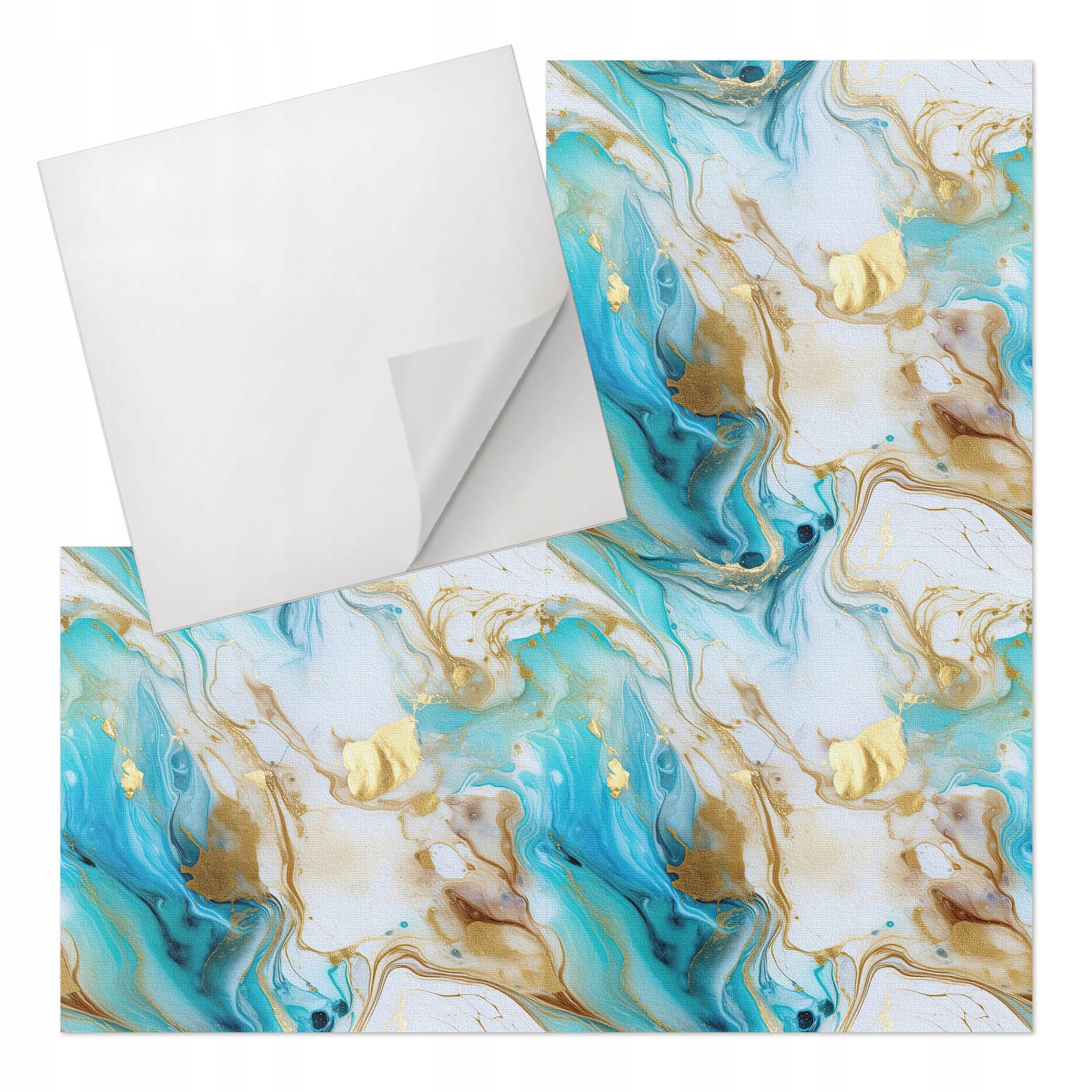 Sada Pvc vinylových panelů Vlny a skvrny v abstraktním stylu 4x 50x50 cm