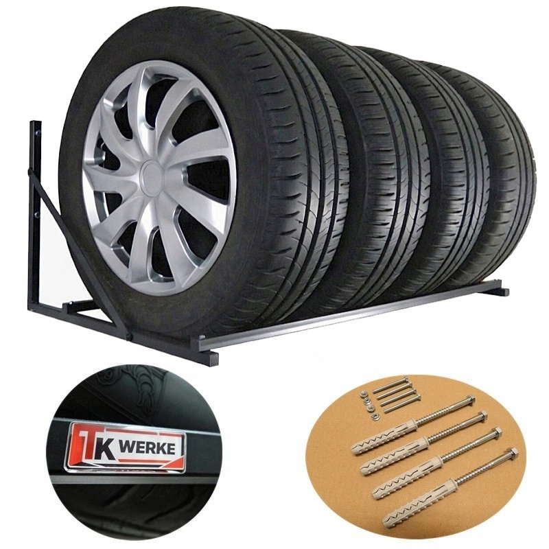 Stojan Věšák Police pro 4 Pneumatiky Kola 225/19 silný sada šroubů Film