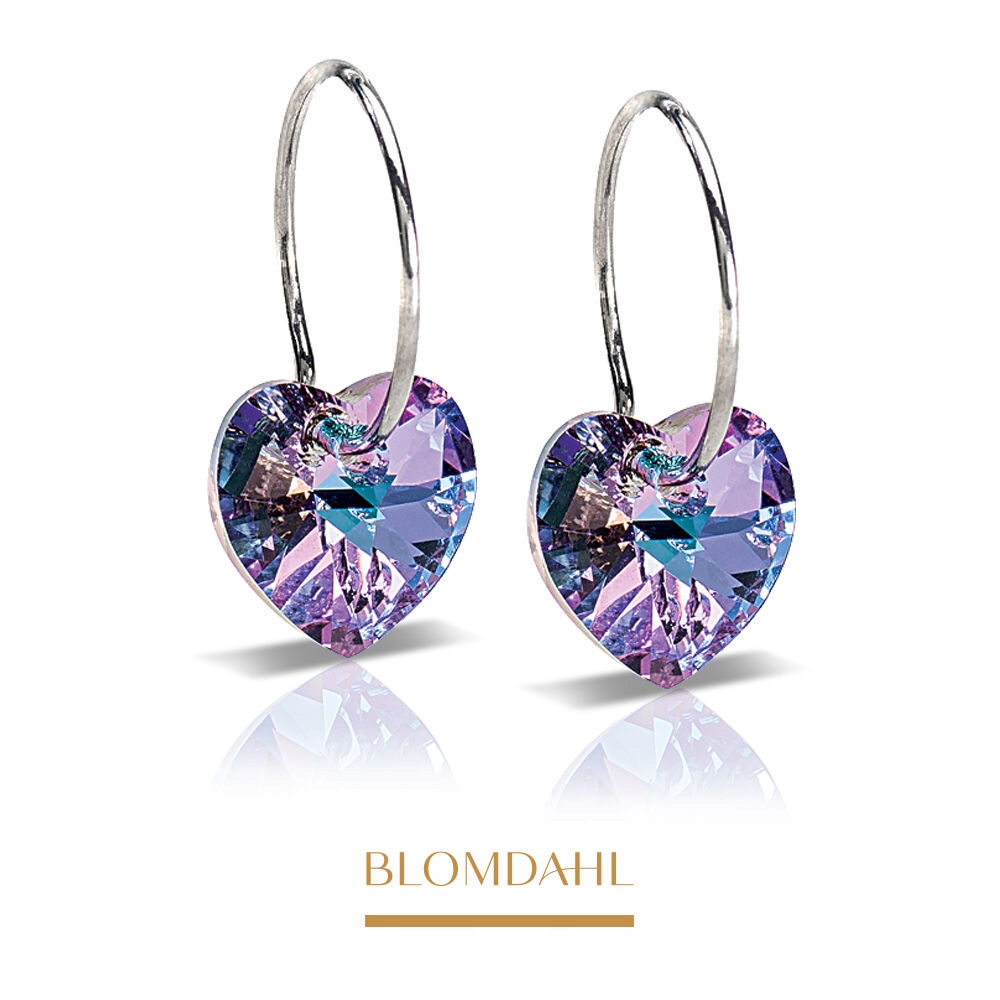 Hypoalergenní Náušnice Blomdahl Srdce šeříková 10 mm