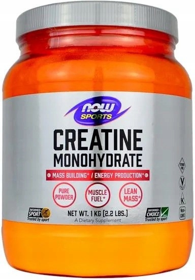 Now Foods Creatine Monohydrate Kreatin Monohydrate v prášku (1 kg)