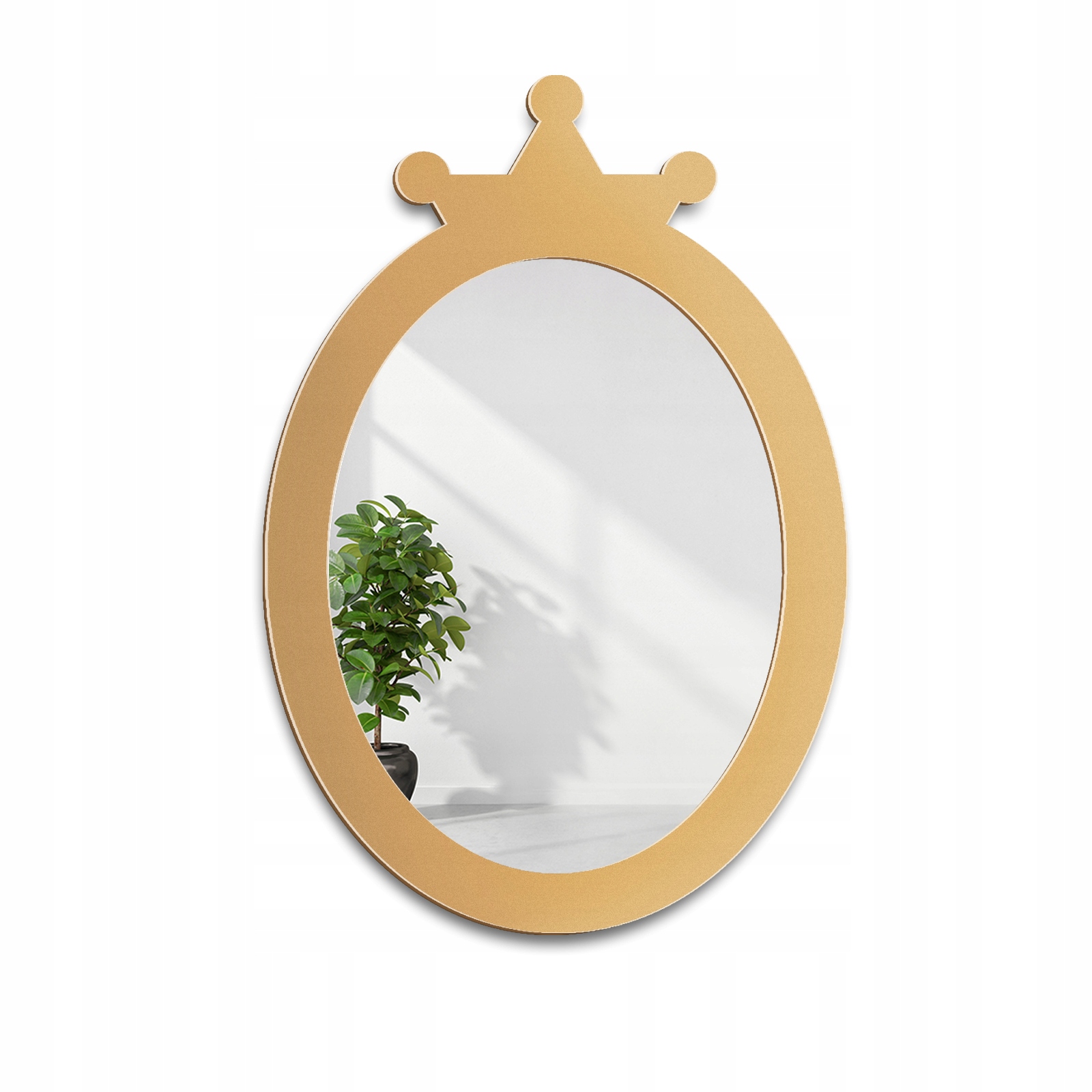 Zrcadlo Princezna do dětského pokoje ve zlatém rámu Mdf 70x104