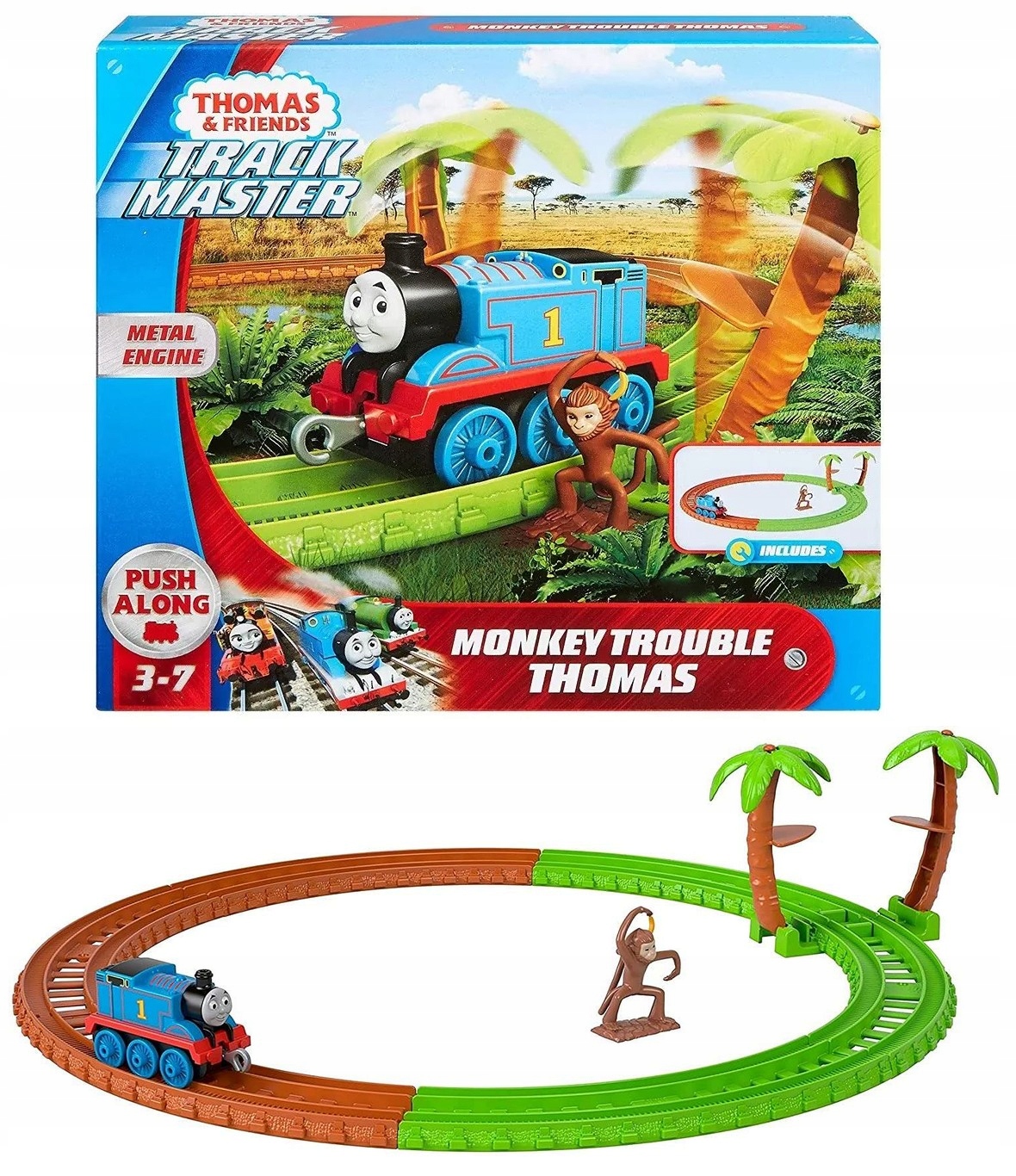

Tomek Przyjaciele Trackmaster Tor Z Małpką Pociąg