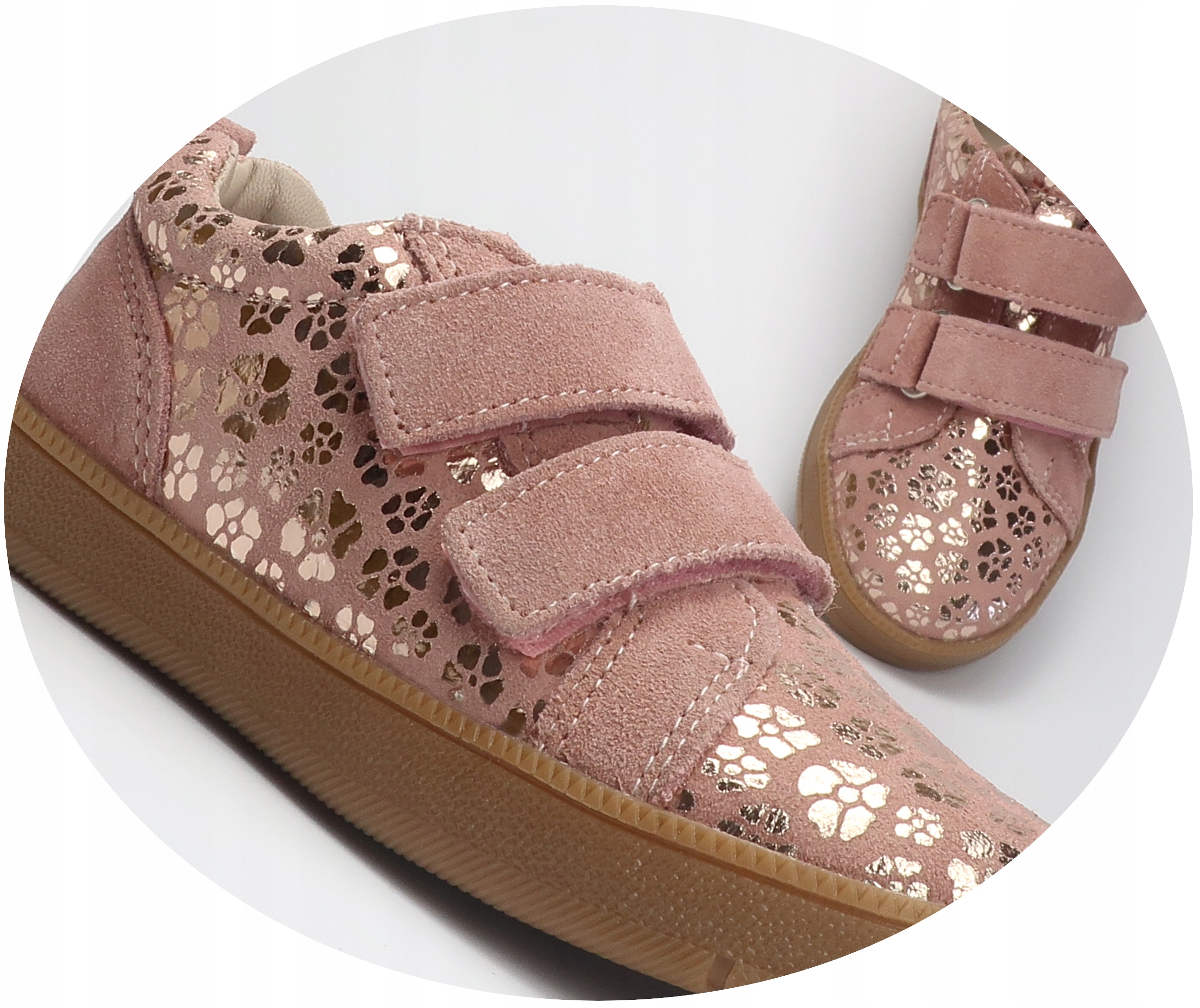 RENBUT DZIECIĘCE PÓŁBUTY TRZEWIKI SKÓRZANE 32 Kolor różowy