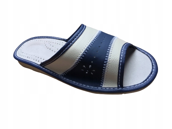 Pantofle Klapki Damskie Skórzane Rozmiar 36-41 Wsuwane Oddychające Rozmiar 40