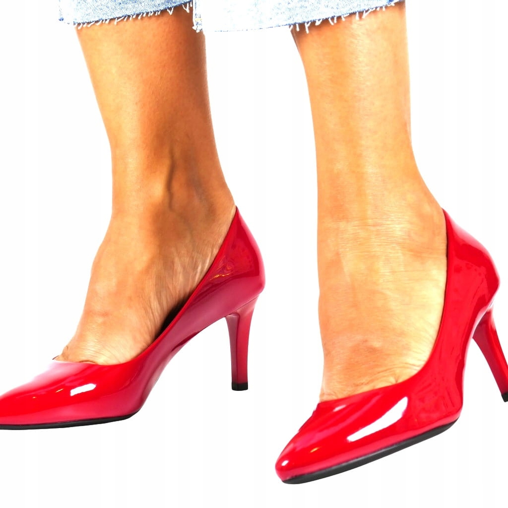 Lodičky Dámské Elegantní, Pohodlné, Elegantní, Červené, Lakované