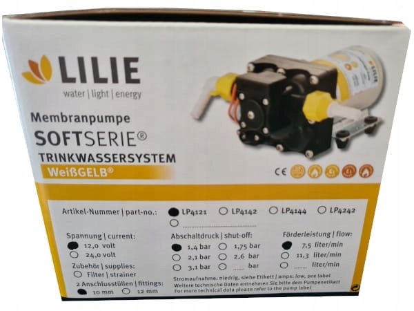 Pompa pompka cisnieniowa Lilie Soft Serie 1 4 7 5l Brand Other