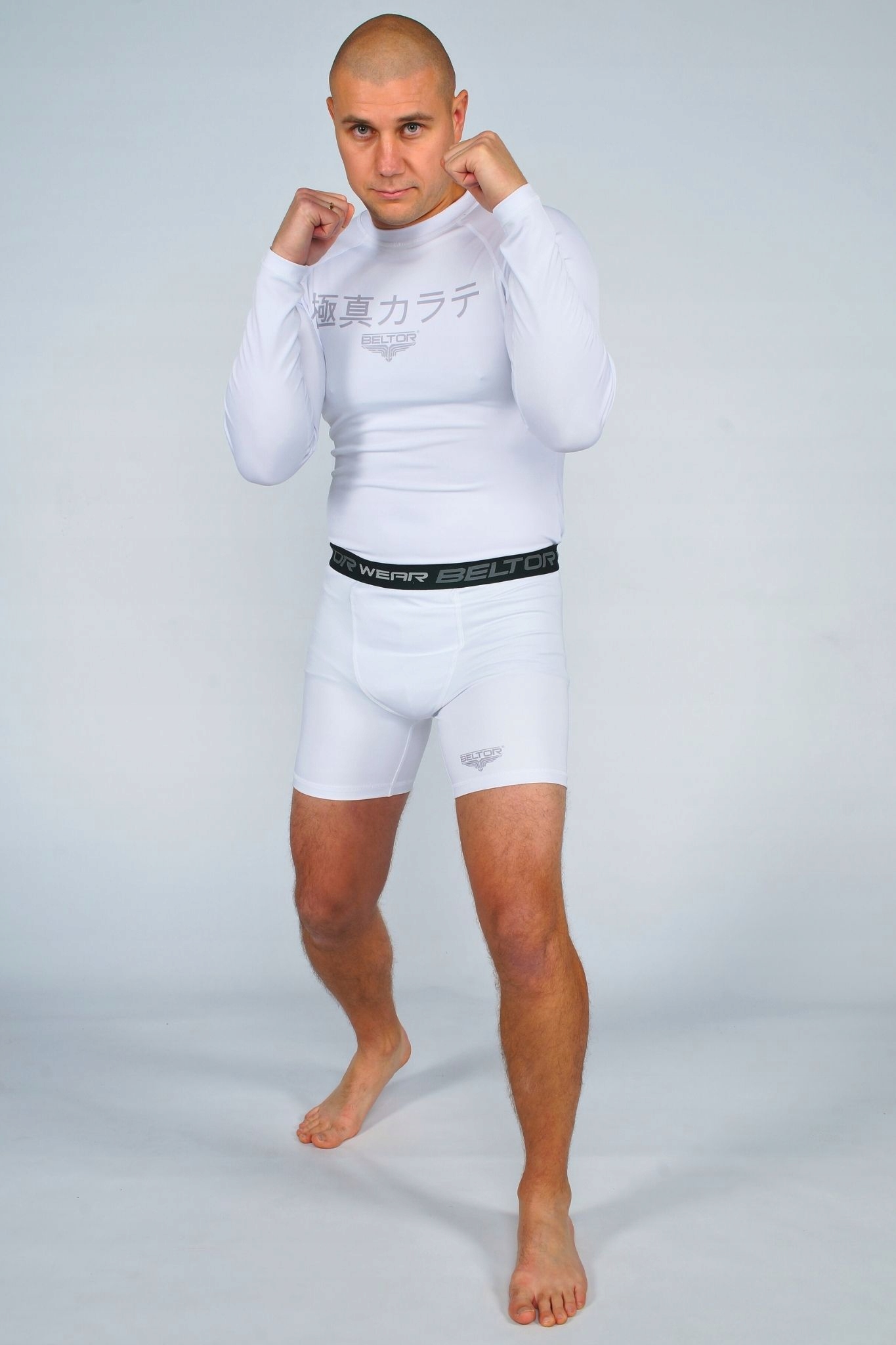 BELTOR BIAŁY RASHGUARD KARATE SUBLIMOWANY KOSZULKA BLUZKA TERMICZNA r. XXL Rozmiar XXL