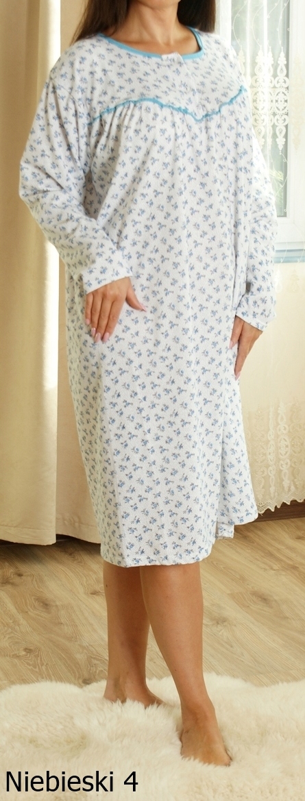Koszula nocna ocieplana bawełna AGA MEGA PLUS SIZE Rozmiar 3XL
