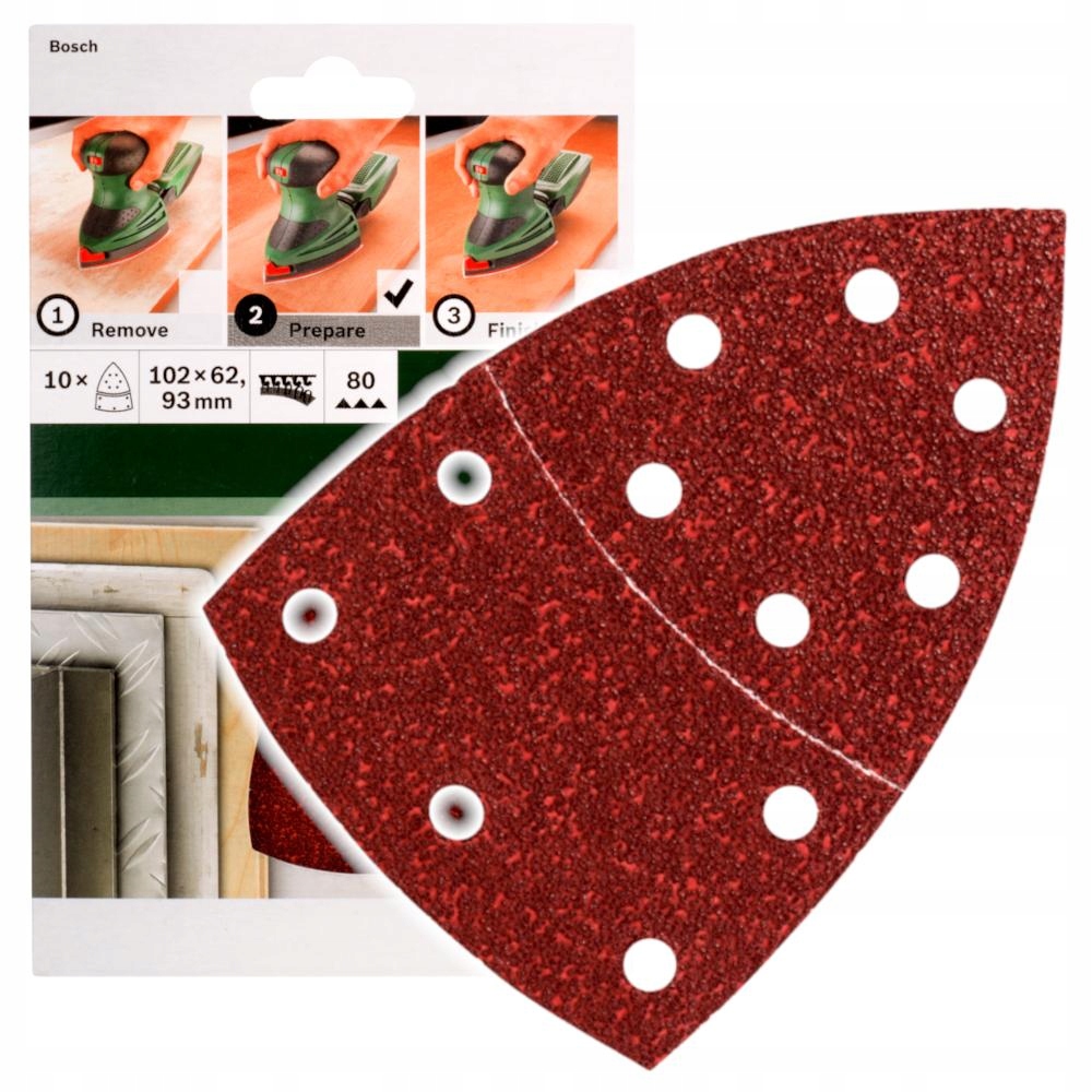 

Papier ścierny delta Bosch 102x62/93 gr.80 10szt