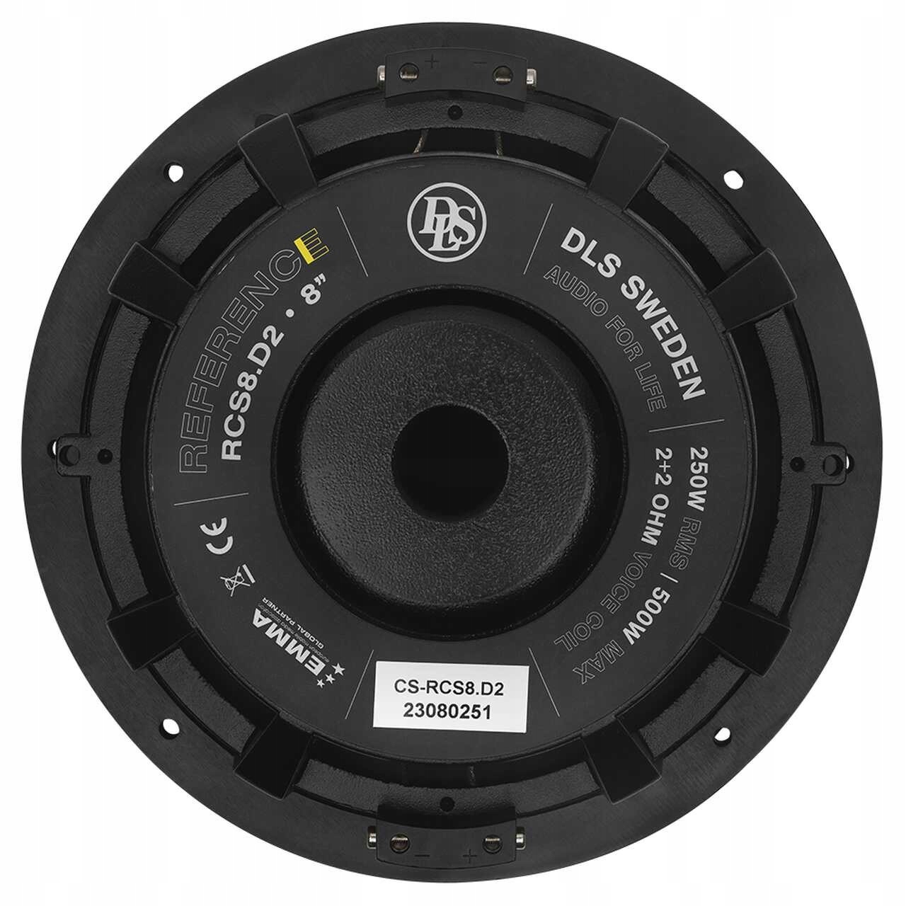 GŁOŚNIKI SAMOCHODOWE DLS RCS8.D2 AUDIO 250W 200MM JEDNODROŻNE Model RCS8.D2