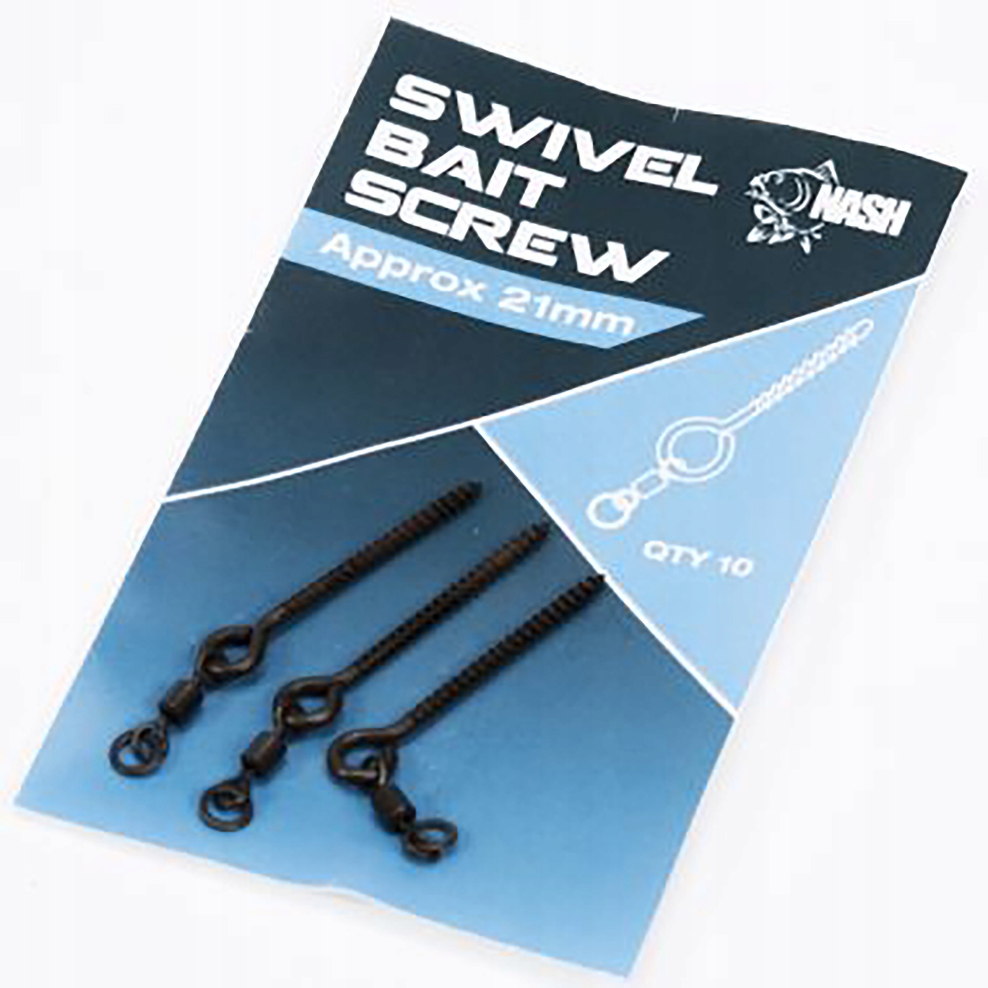 Krętlik z wkrętką 21 mm do przynęt karpiowych Nash Swivel Baits Screw