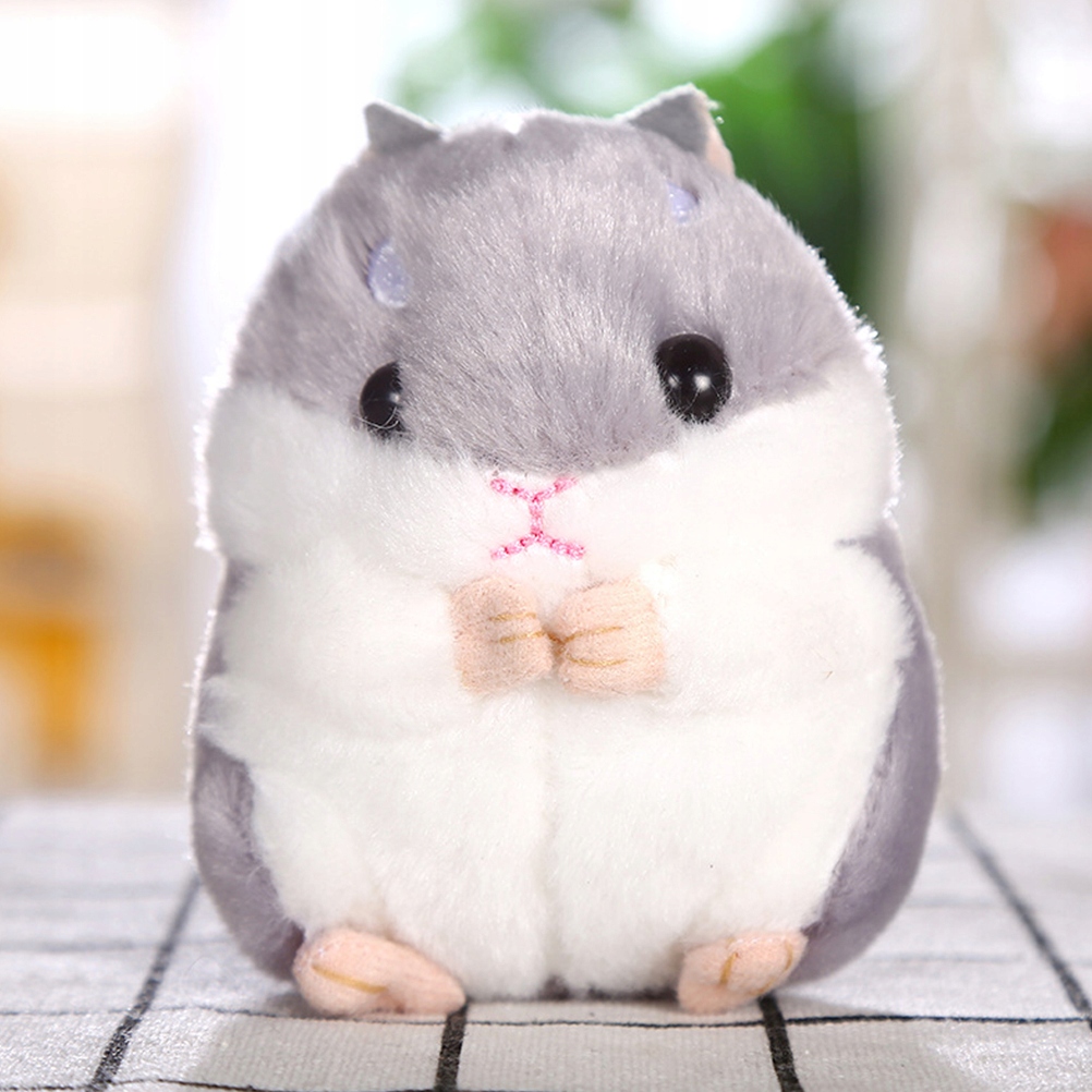 BRELOK DO KLUCZY breloczek pluszowy dla dzieci | chomik Kolor szary