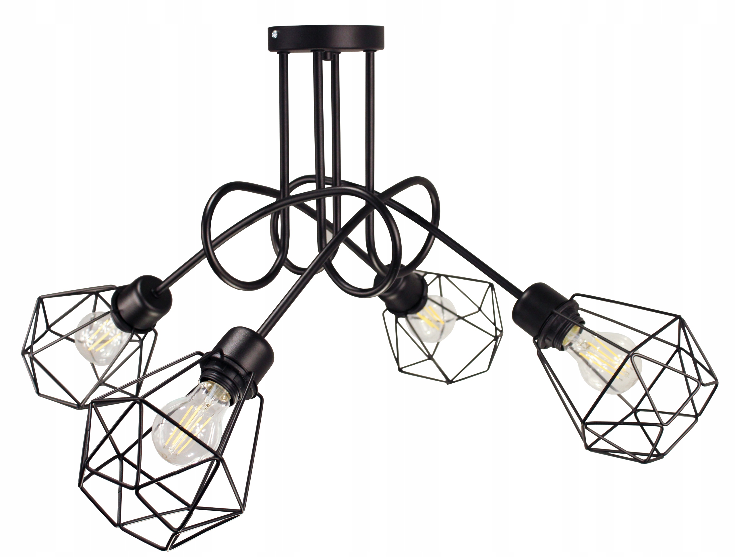 Lustr Závěsné Stropní Svítidlo Edison 4 Stropní Lampy Lustry Do Obývacího Pokoje