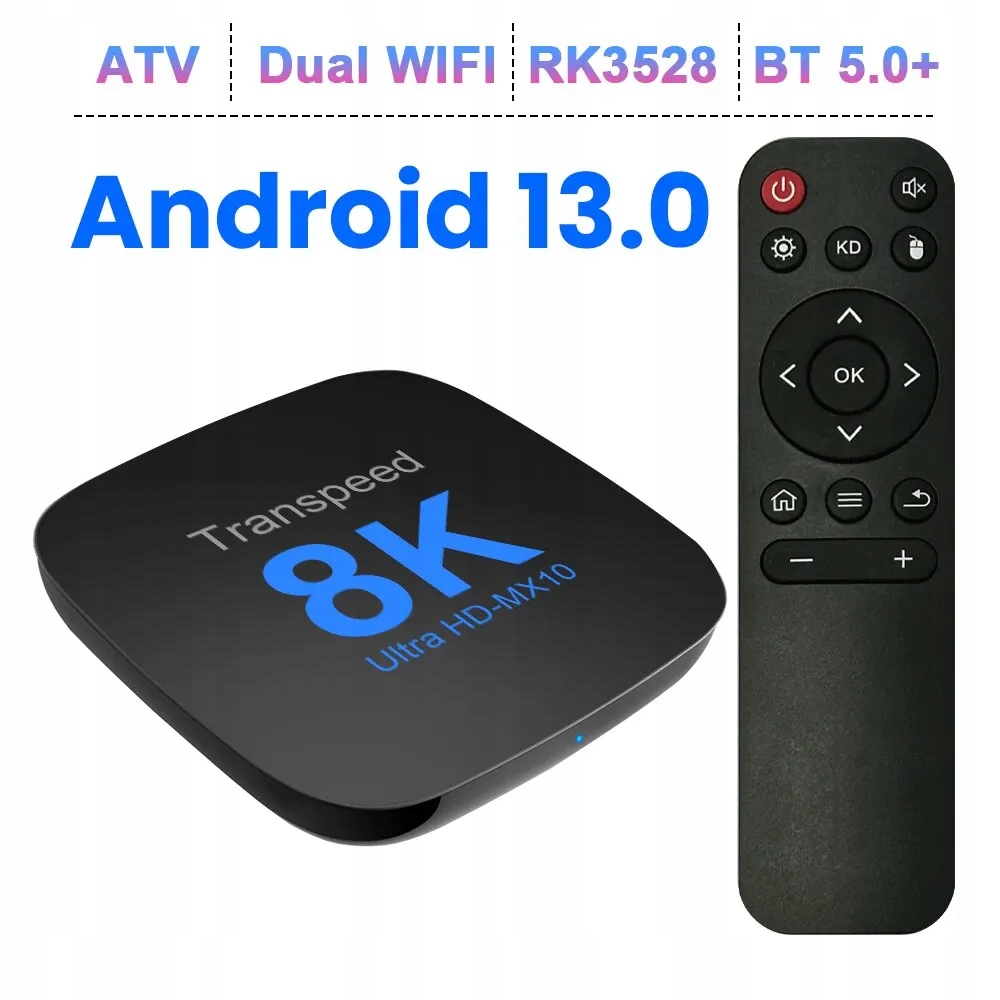 SMART TV BOX 32GB H96 MAX 8K 4K WIFI BLUETOOTH 5.0 OTA DEKODÉR Android 13