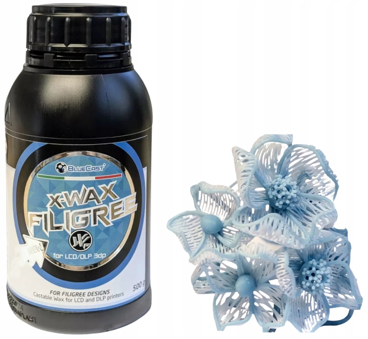 Żywica Uv BlueCast X-Wax Filigree Jubilerska 0,5kg 0,5l Do Drukarki 3D