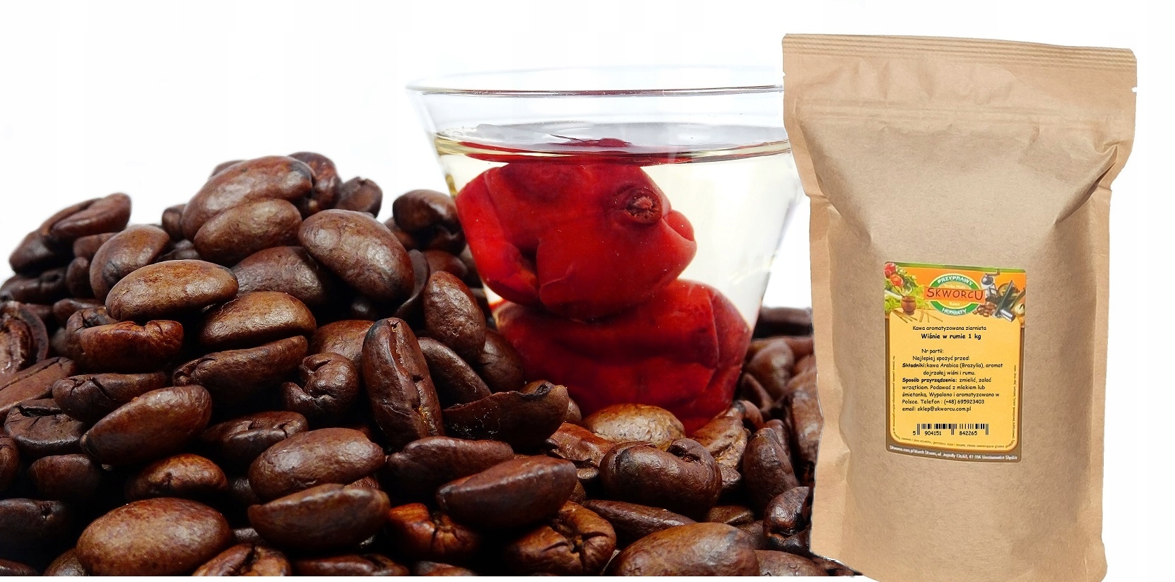 Levně Káva Višně v Rumě 1 kg (Zrnková) Paka