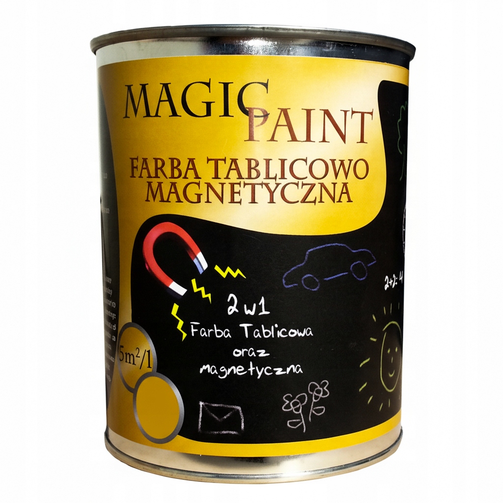 Farba Tablicowa Magnetyczna 1,5 L do pisania kredą przyczepiania magnesów