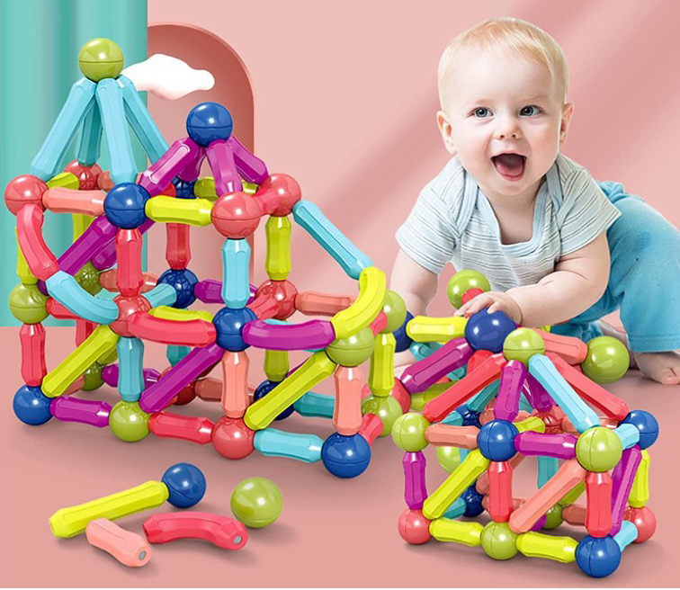 KLOCKI MAGNETYCZNE MAGNETIC STICKS Edukacja 66 EL Bohater brak