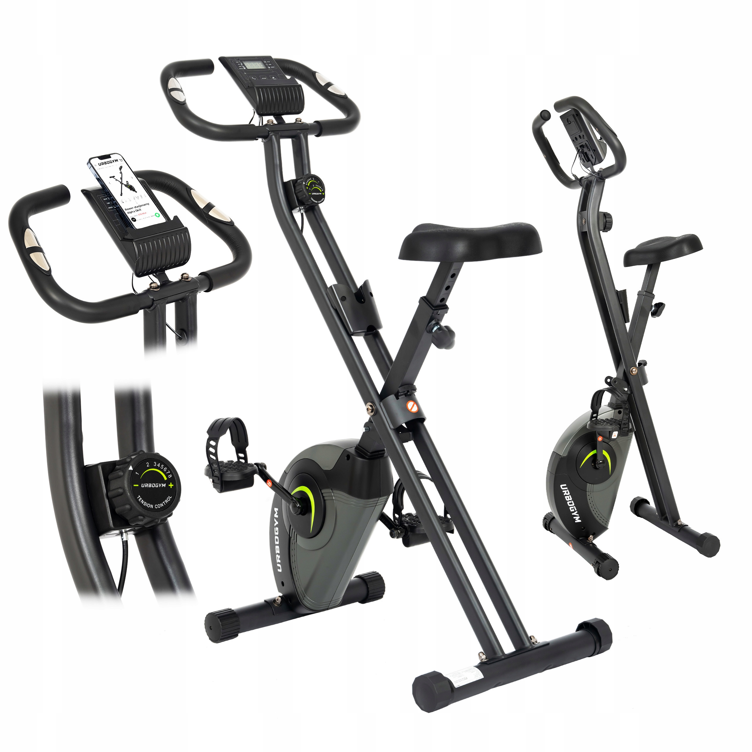 Rower Stacjonarny Składany Rowerek Treningowy Magnetyczny Alpha Skill