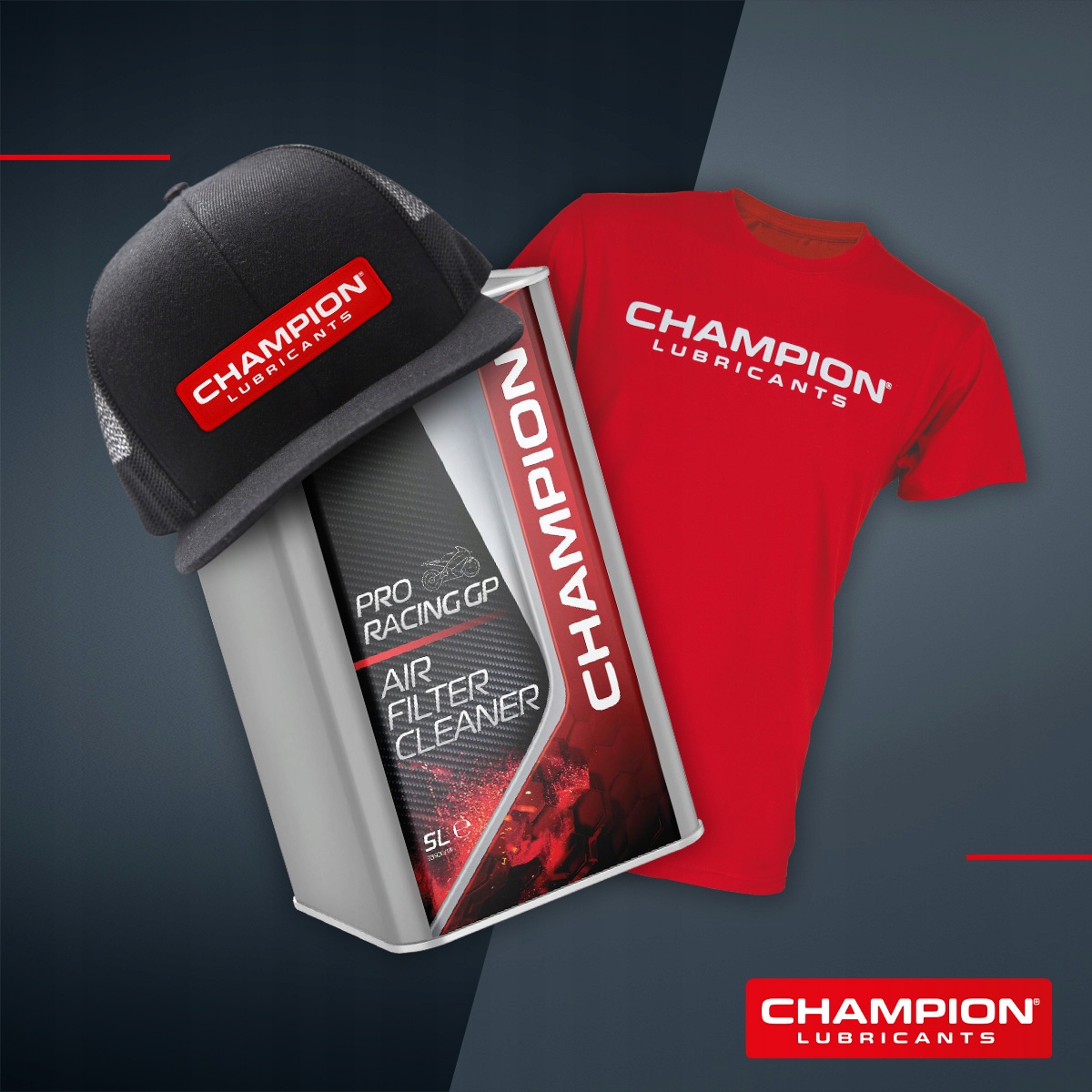 Propagácia Champion Tekutý Prostriedok Na Umývanie Filtrov Proracing Gp Air Filter Cleaner 5L+