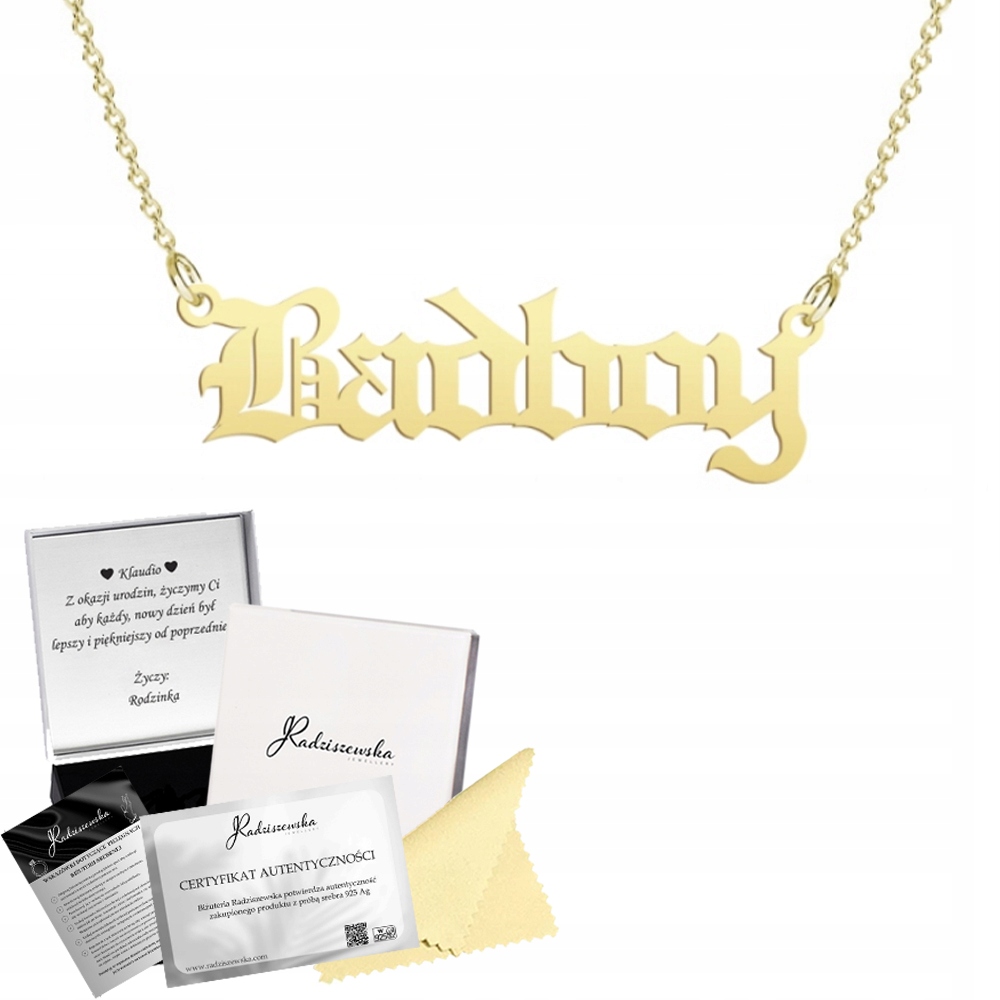 Zlatý Náhrdelník Bad Boy Řetízek Pánský Srbero 925 Dárek Přání Bonus